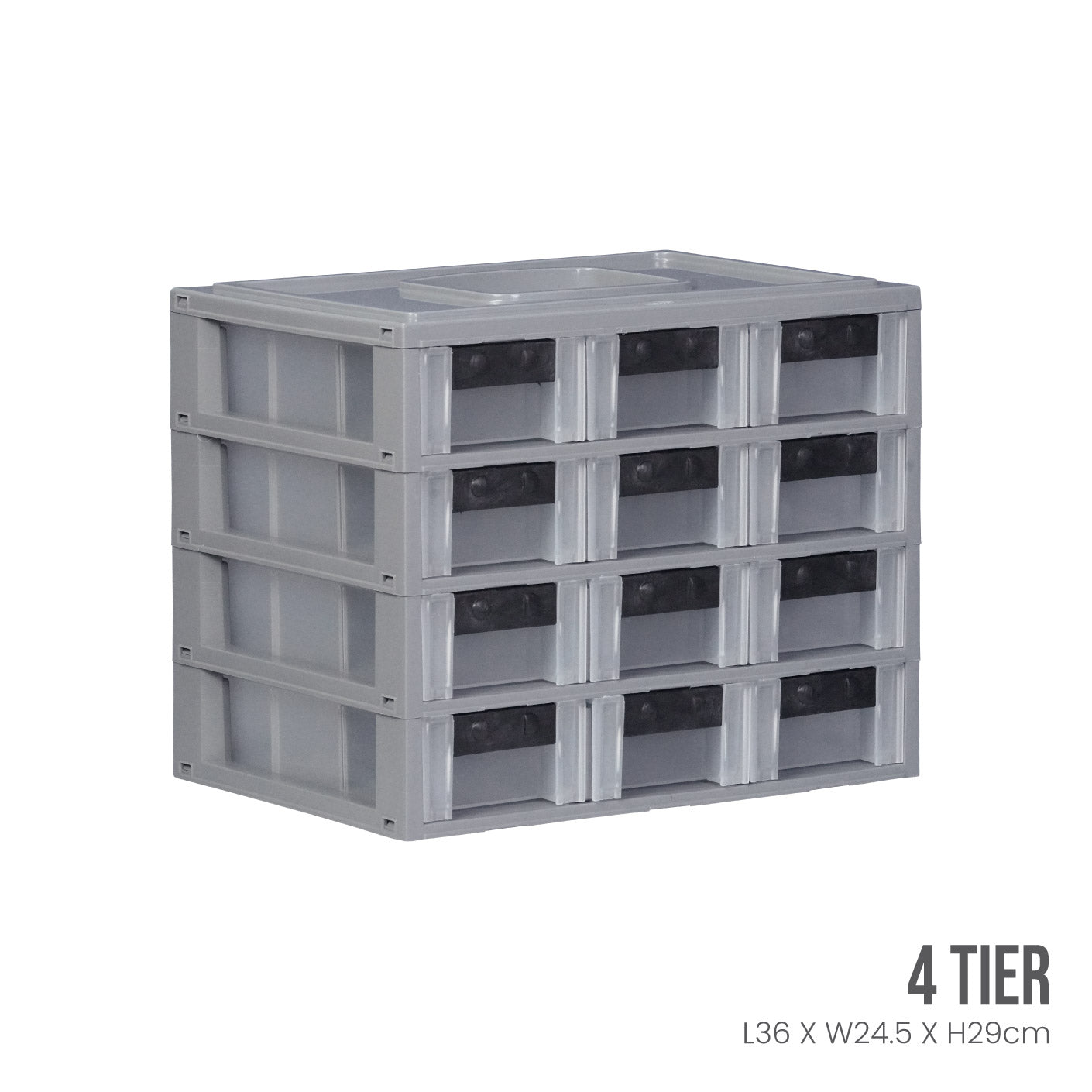 4 Tier Heavy Duty Drawer Organizer - 101 4 Storage Unit for Office, Kitchen, Garage & Closet Organization | Space Saving Storage Solution