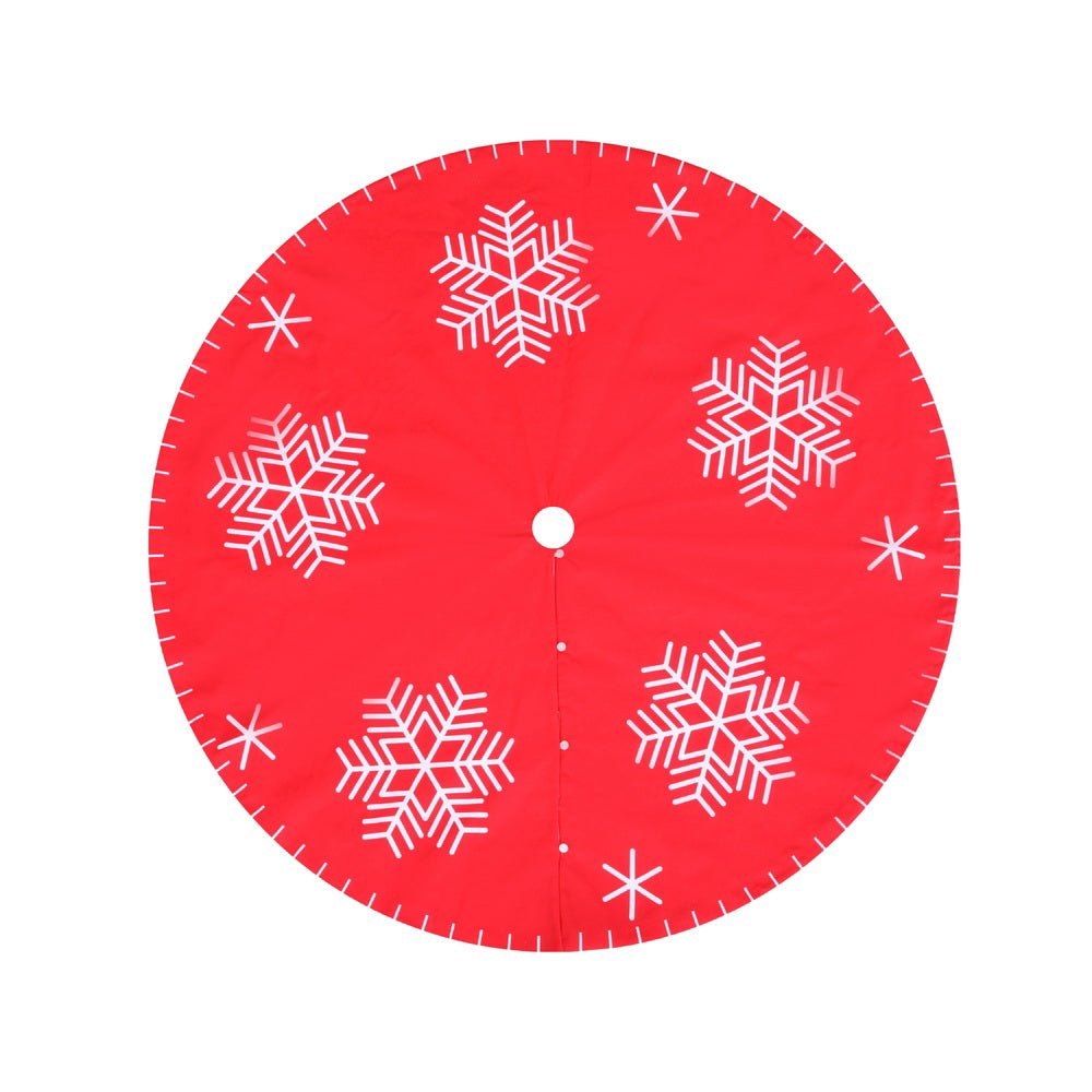 120cm Christmas Tree Skirt with Snowflake Design - Holiday Party Decorations for Xmas Home Decor & Festive Celebrations