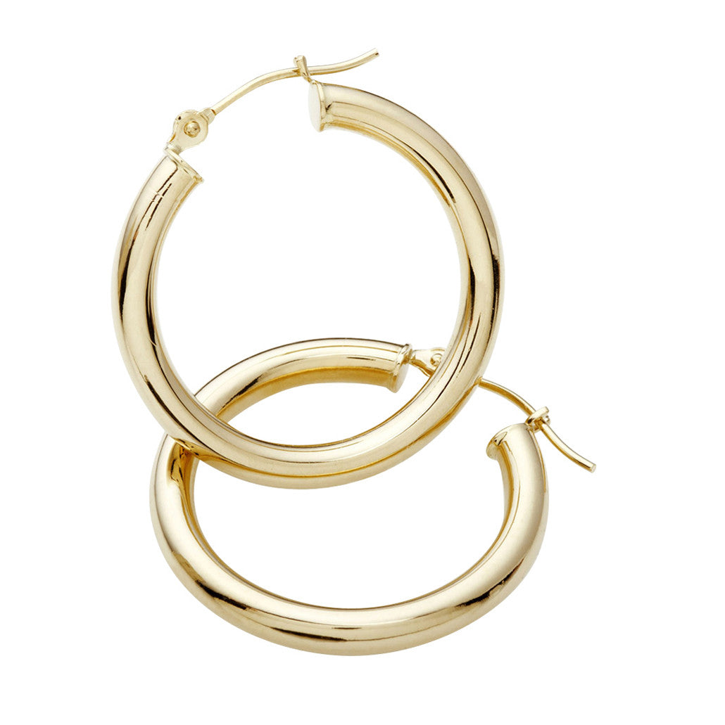 14K Yellow Gold Hoop Earrings for Women - Classic & Elegant Jewelry Gift - Perfect for Everyday Wear, Parties & Special Occasions