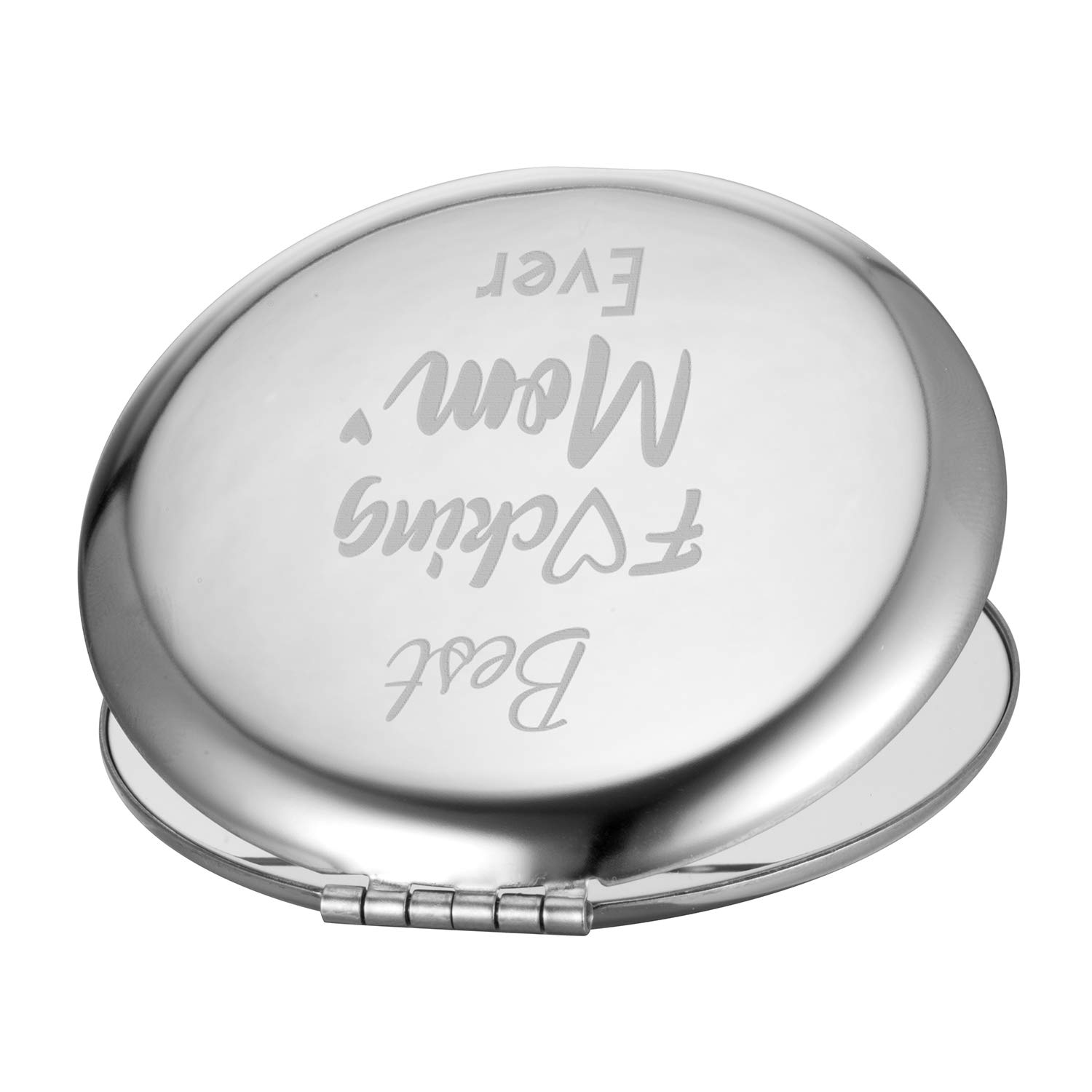 Custom Engraved Stainless Steel Mirror - Perfect Mother's Day Gift for Travel & Purse