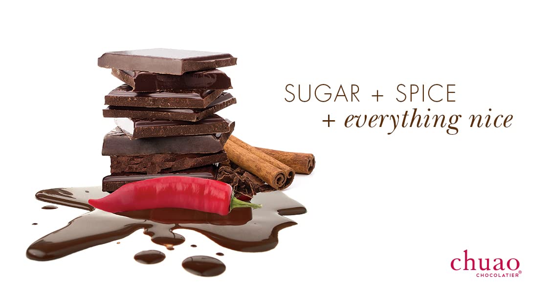 Chuao Chocolatier Spicy Maya Dark Chocolate Mini Bars - Gourmet Artisan Chocolate with Cinnamon & Cayenne Pepper | European-Style No Preservatives | 100-Pack for Holiday Gifts, Christmas, Valentine's Day, Corporate Gifts | Perfect for Chocolate Lovers, Dessert Platters & Party Favors
