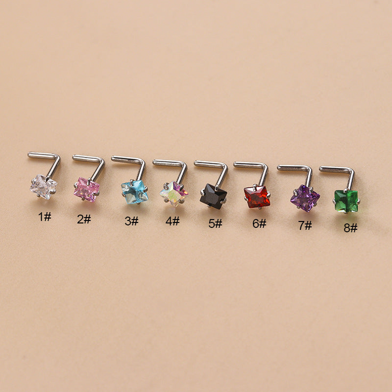 20G Surgical Steel Small Nose Ring & Nose Stud - Hypoallergenic Geometric Nose Jewelry for Sensitive Skin | Perfect for Everyday Wear, Parties & Body Piercing Lovers
