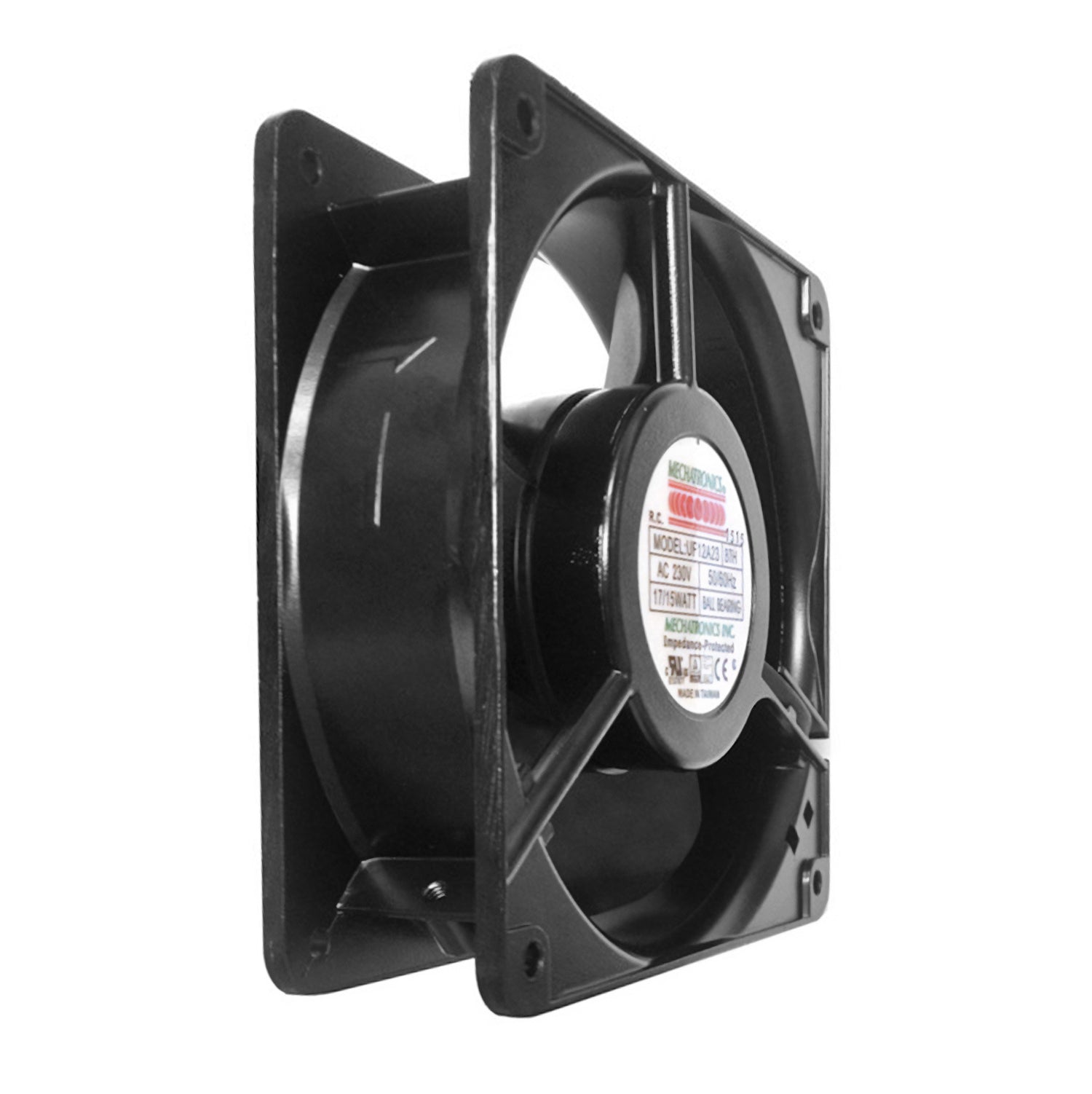 High Speed 120x120x38mm IP55 Rated 230V AC Cooling Fan - Mechatronics UF12A23 BTHNR - Perfect for Industrial Equipment, HVAC Systems & Server Racks