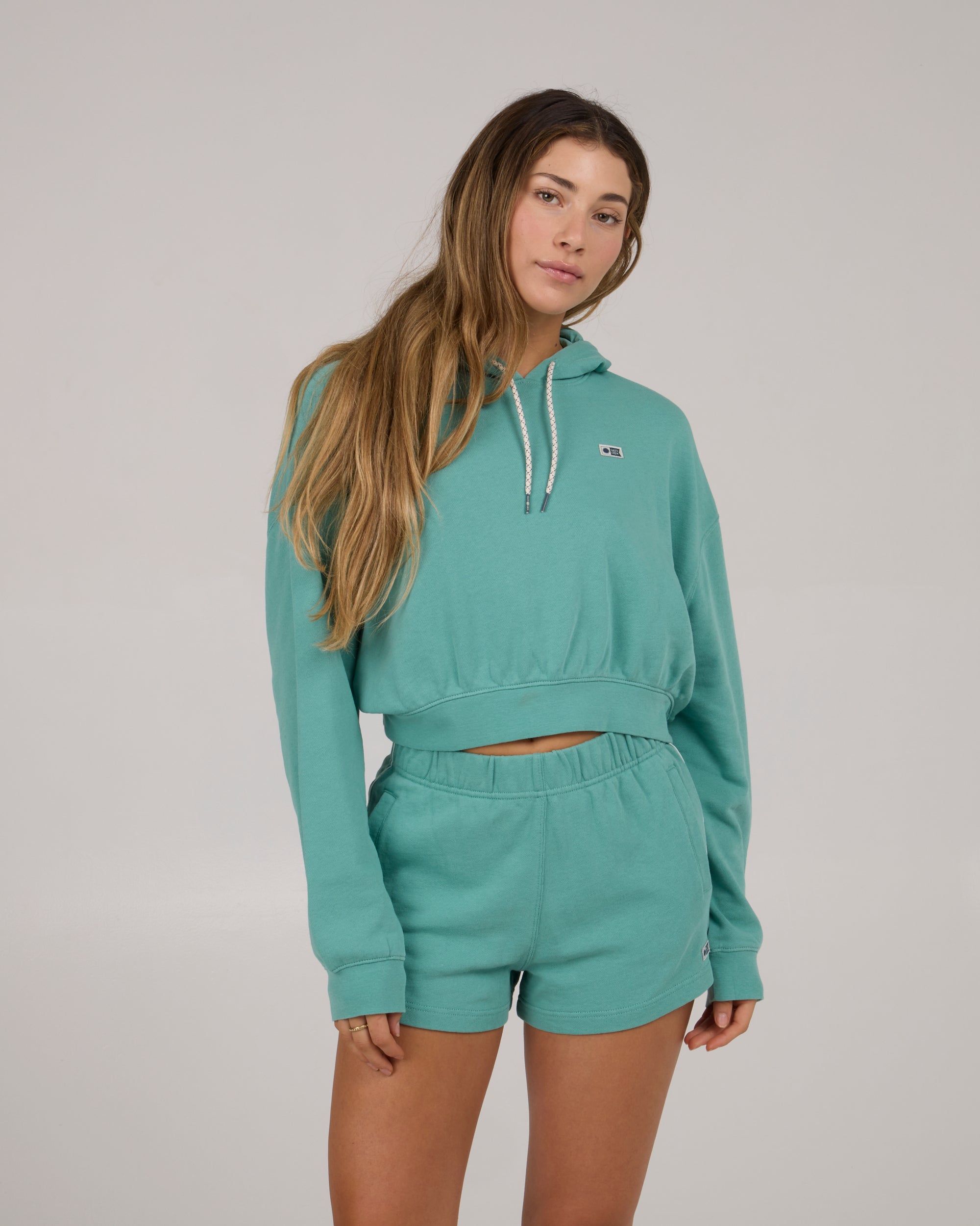 Women's Catamaran Hoody - Lightweight Pullover Hoodie in Sea Glass Color for Sailing, Beach & Outdoor Activities