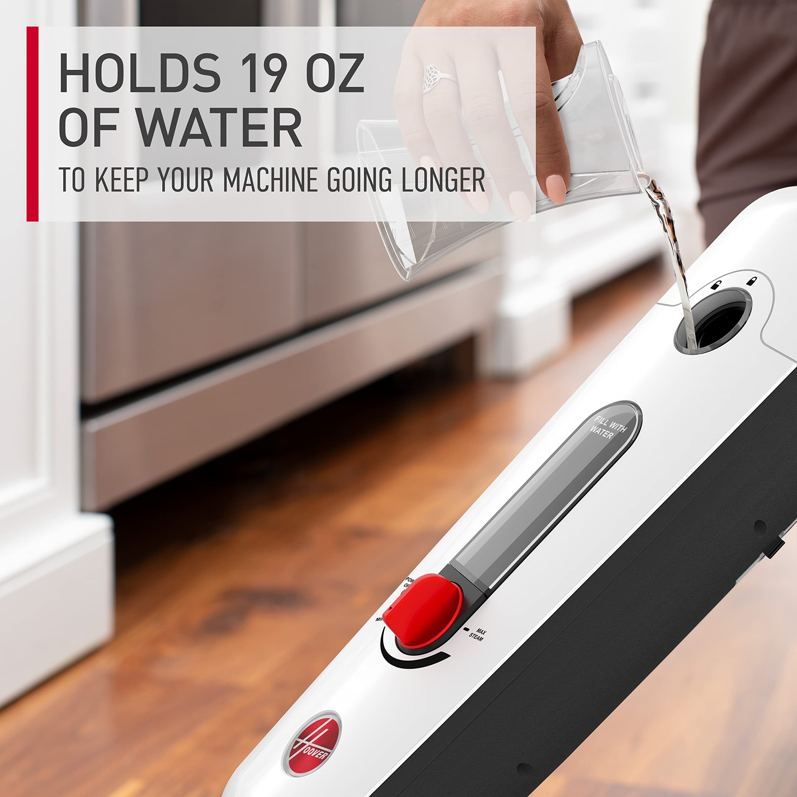 Hoover Steam Complete Steam Mop | Hard Floor Cleaner Machine with Carpet Glide Attachment | Multi-Surface Cleaner for Hardwood, Vinyl, Tile & Grout | Perfect for Kitchen, Bathroom & High-Traffic Areas