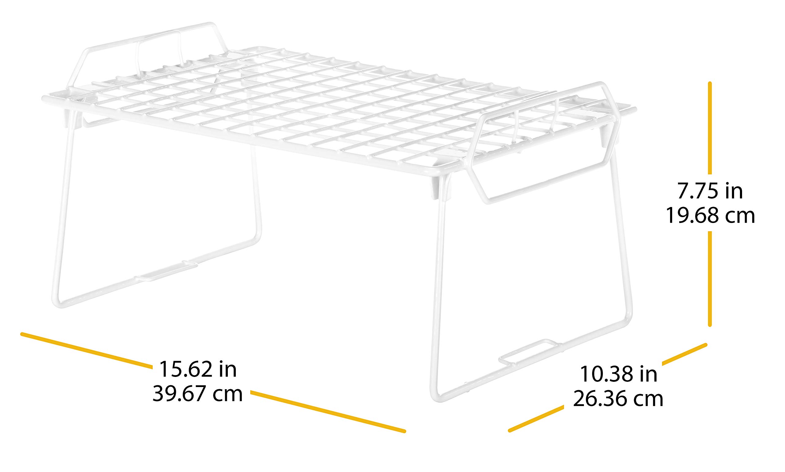 Whitmor Wire Grid Stacking Utility Shelf - Heavy Duty Metal Storage Rack for Garage, Closet, Pantry Organization - Perfect for Home, Office & Warehouse Storage Solutions