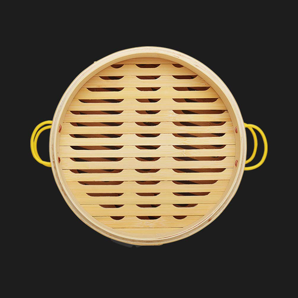 DOITOOL 2-Piece Bamboo Steamer Basket Set for Buns, Dumplings & Vegetables - Perfect for Dim Sum, Asian Cooking & Healthy Meal Prep