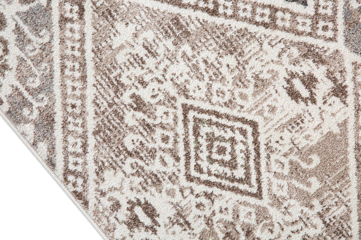 7x9 Beige Area Rug - Soft & Durable Living Room Rug for Home Decor, Bedroom, Office - Non-Slip & Easy to Clean