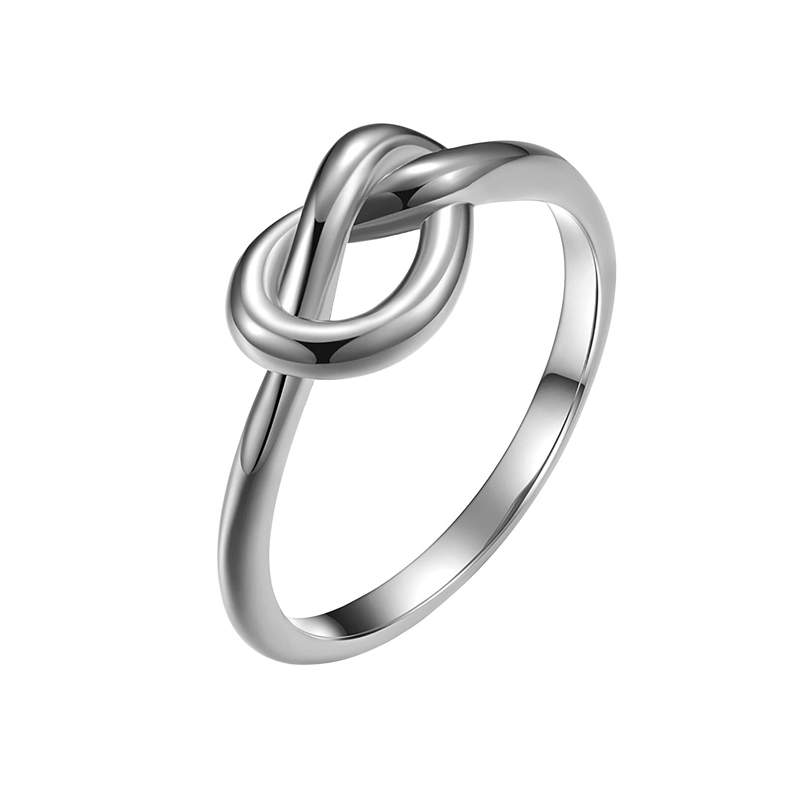 Men's Wedding Rings & Women's Jewelry Set - Titanium Steel Knotted Heart Gift Ring for Couples - Perfect for Anniversaries, Engagements & Romantic Occasions