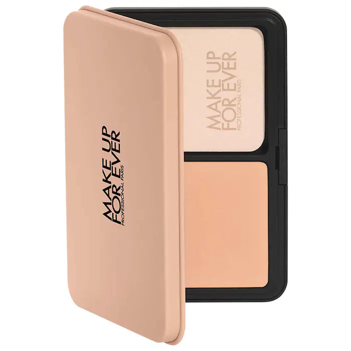 Make Up For Ever HD Skin Matte Velvet Powder Foundation - Oil Control & Pore Minimizing - Long Lasting Full Coverage Makeup for Flawless Skin - Perfect for Daily Wear & Photography