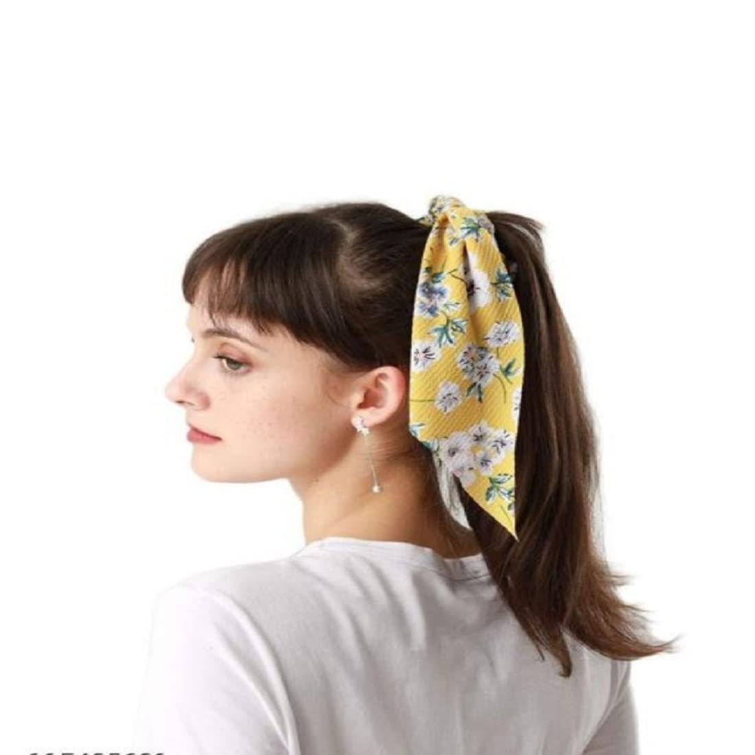 Printed Hair Scrunchies for Women & Girls - 12 Pack Multicolor Satin & Chiffon Elastic Hair Ties, Ponytail Holders & Hair Bands - Perfect for School, Work, Parties & Everyday Styling