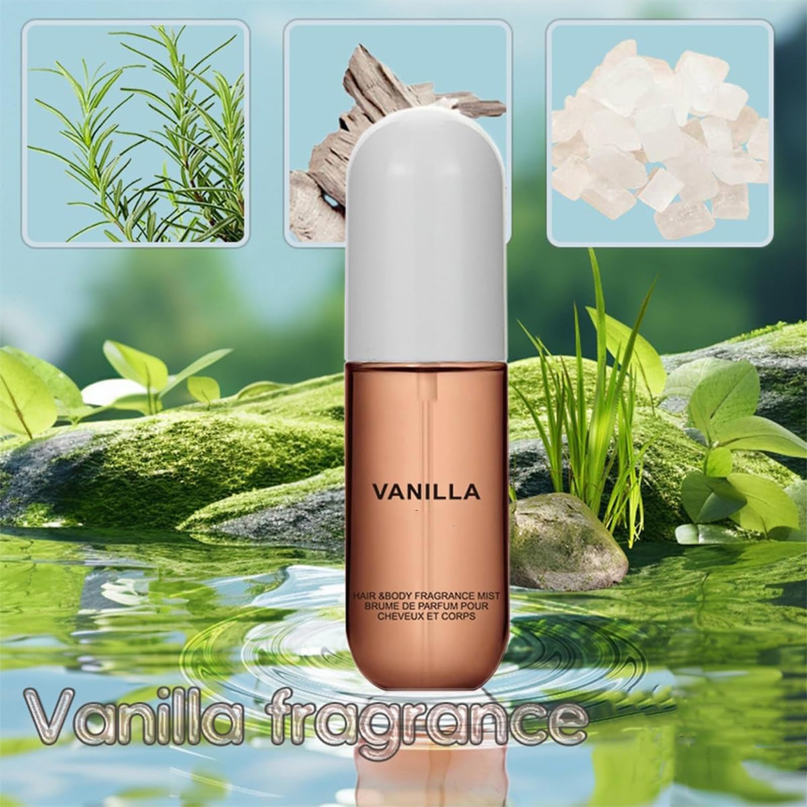 Vanilla Perfume for Women - Long Lasting Eau De Toilette Spray with Essential Oil, Hair & Body Fragrance Mist, 90ml Travel Size (2 Pack) - Perfect for Daily Wear, Date Nights & Gift Giving