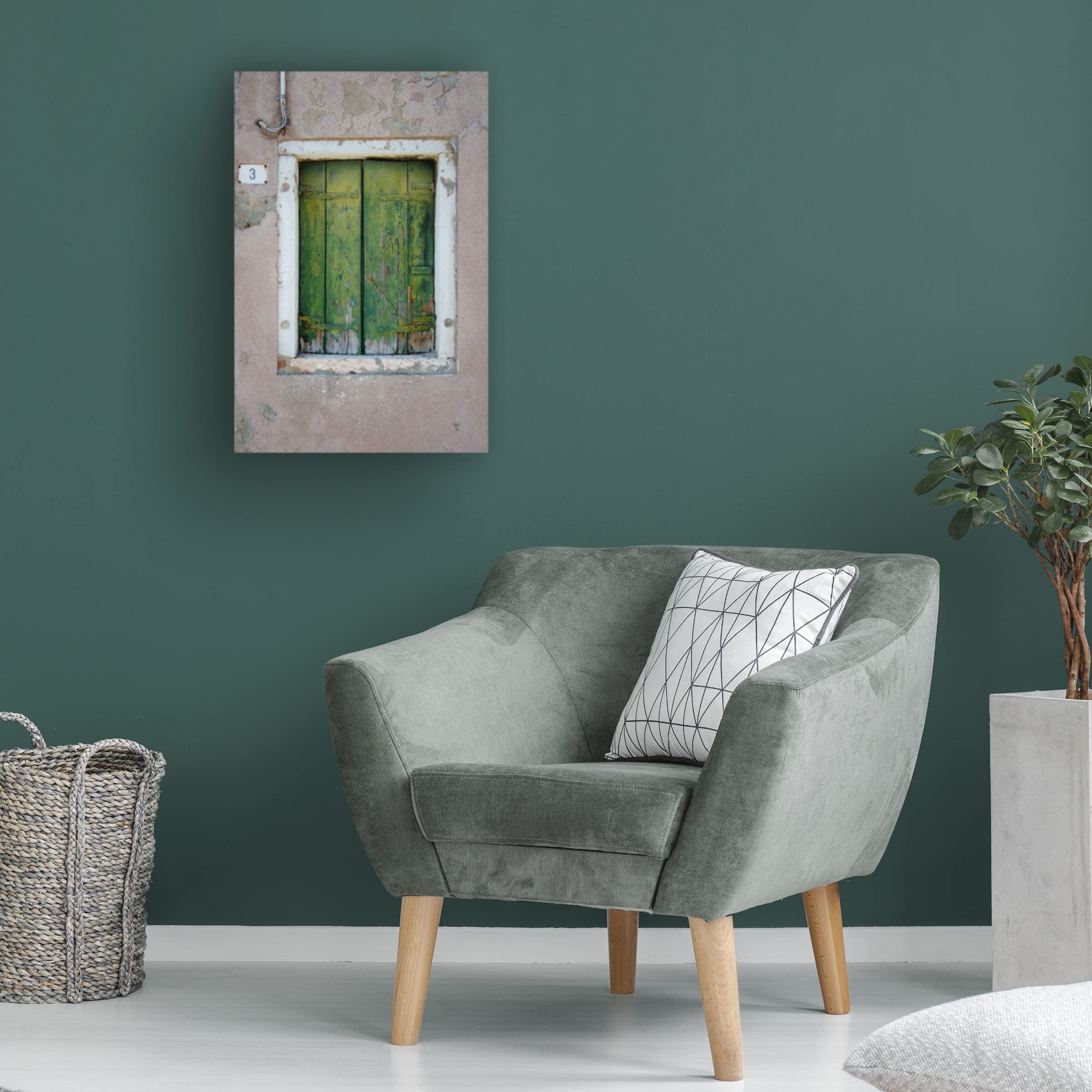 Laura DeNardo 'Windows and Doors of Venice III' Canvas Wall Art Print - Italian Landscape Painting for Living Room, Bedroom & Office Decor
