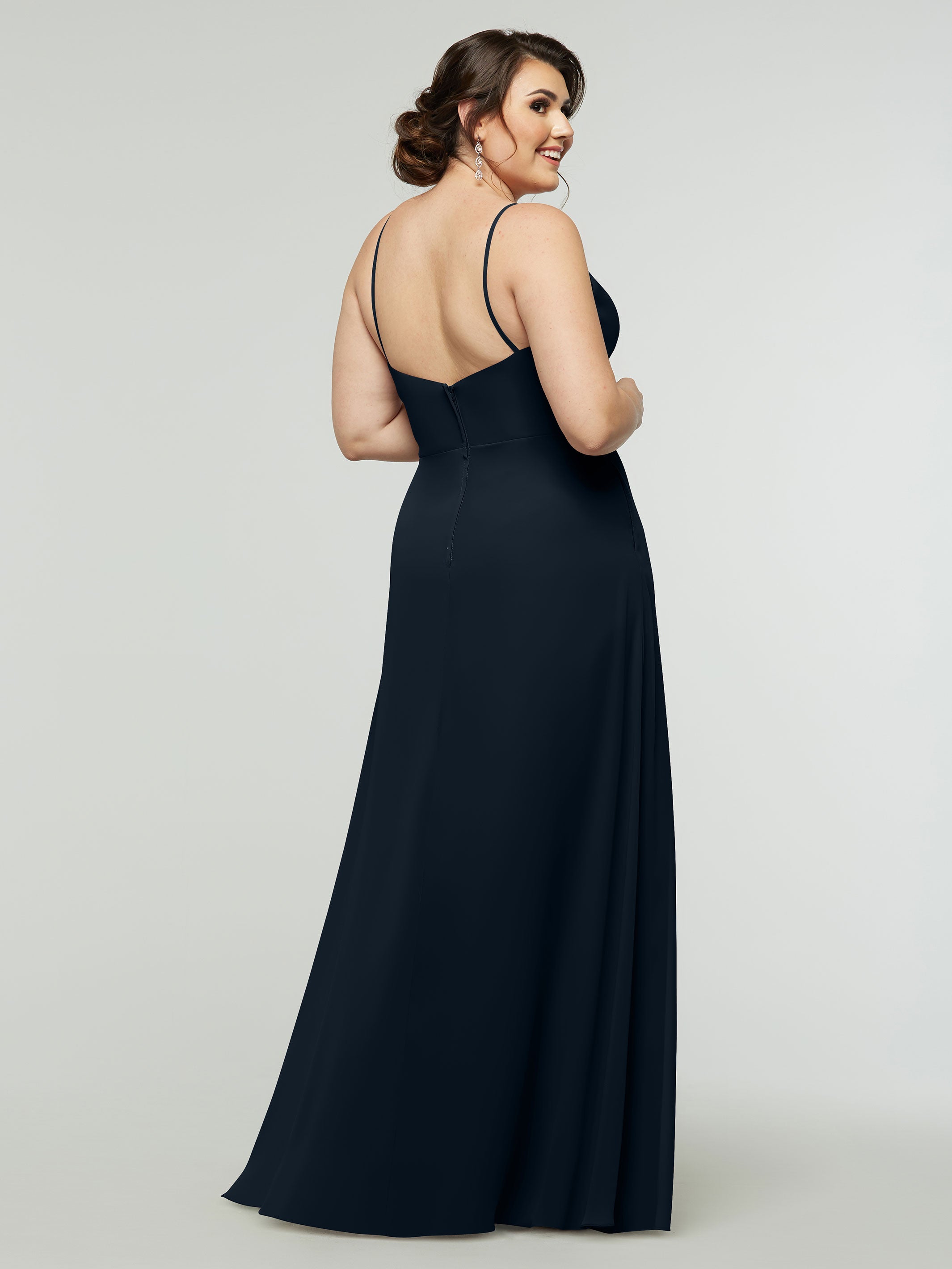 Elegant 80182 Chiffon A-Line Bridesmaid Dress with V-Neck & Spaghetti Straps - Perfect for Weddings, Formal Events & Special Occasions
