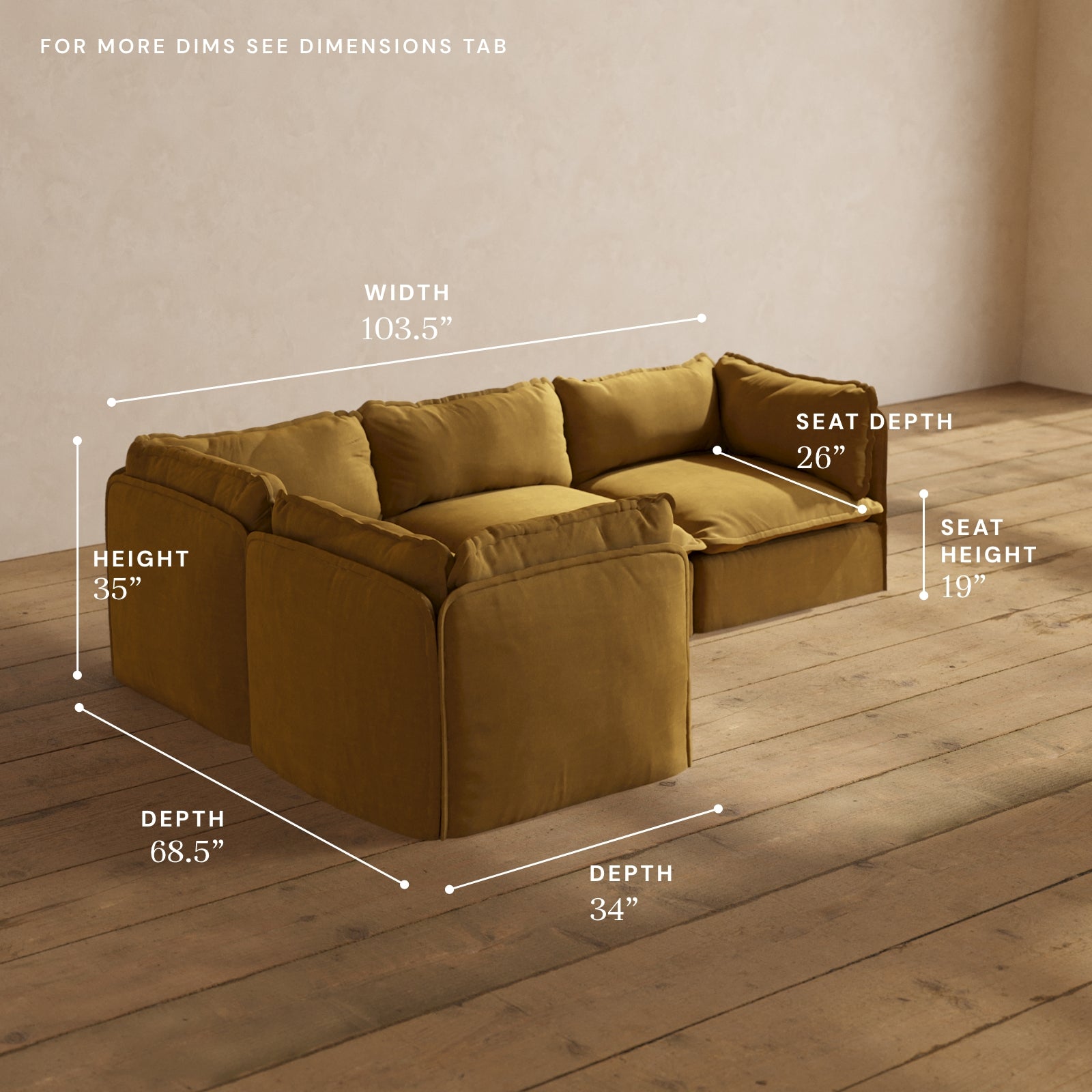 Modular Performance 4-Seater Corner Sectional Sofa in Toffee Brown | Modern L-Shaped Couch for Living Room | Perfect for Family Gatherings & Movie Nights