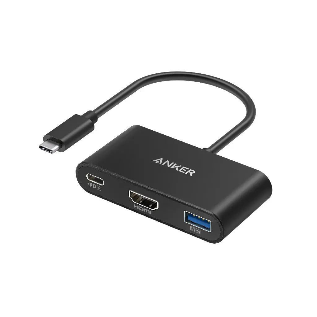 Anker PowerExpand 3-in-1 USB-C Hub with 4K HDMI, 100W Power Delivery - Portable Multi-Function Adapter for MacBook, iPad Pro & USB-C Laptops - Perfect for Home Office, Travel & Video Conferencing