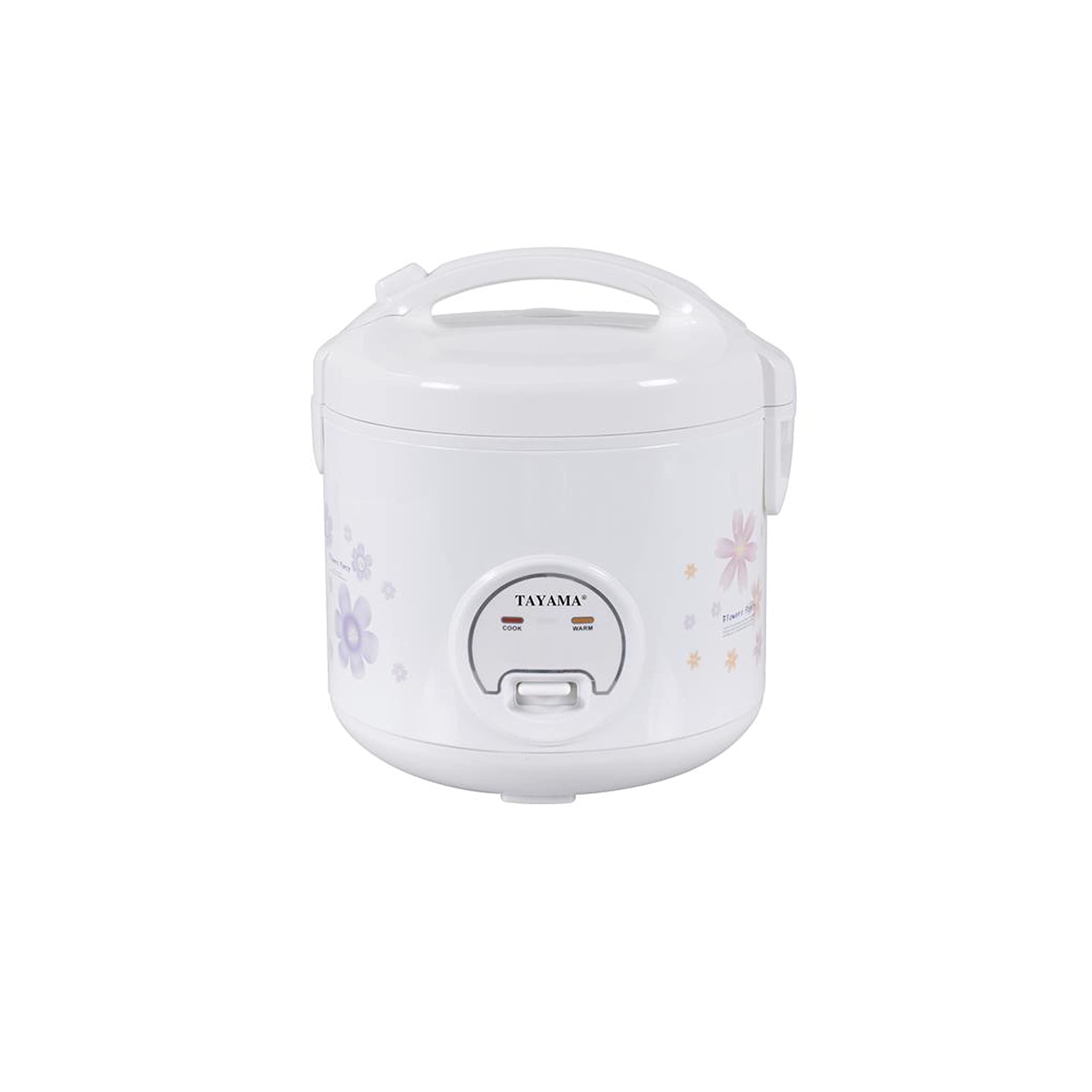 TAYAMA 5-Cup Automatic Rice Cooker & Food Steamer with Keep Warm Function - White (TRC-04RS) - Perfect for Small Families, Dorm Rooms & Meal Prep