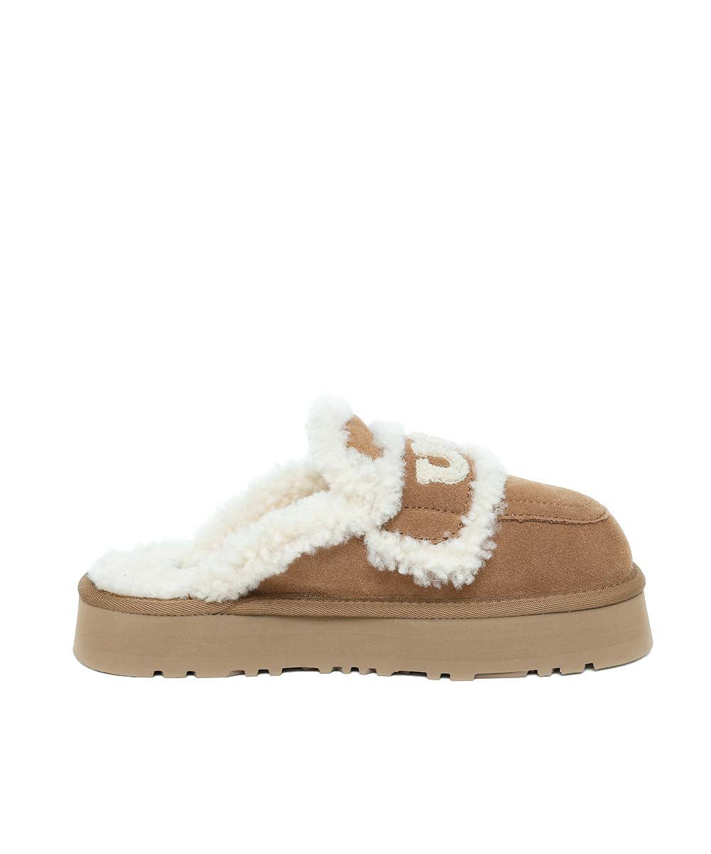 Women's UGG Violet Platform Slippers - Cozy Fuzzy House Shoes with Thick Sole for Indoor/Outdoor Wear - Perfect for Winter, Lounging & Errands