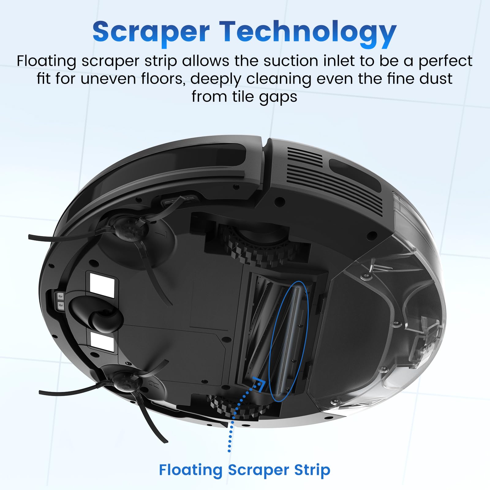 AIROBO P30 Robot Vacuum and Mop Cleaner - 3000Pa Strong Suction, Wi-Fi/App/Alexa Control, Self-Charging, Ultra-Thin for Hard Floors & Pet Hair - Perfect for Homes with Pets and Low-Pile Carpets