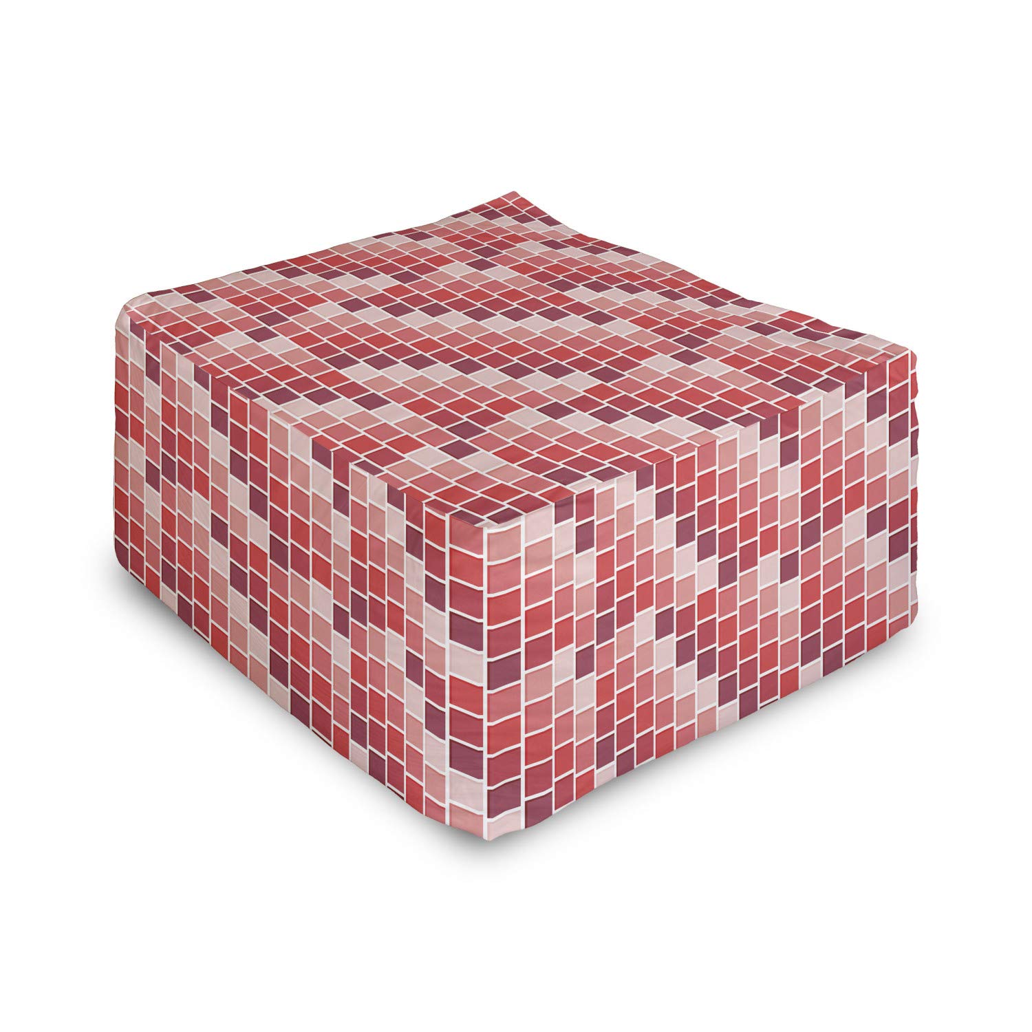 Ambesonne Geometric Rectangle Pouf Ottoman - 25