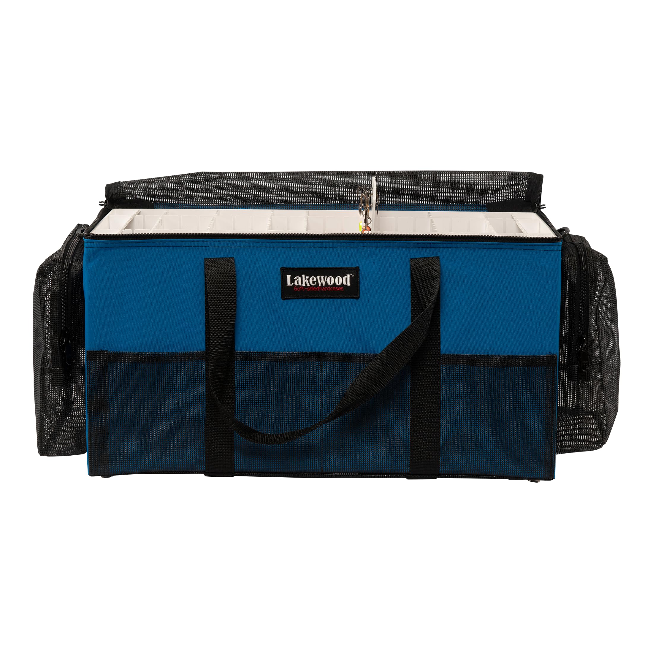 Lakewood Fishing Blue Large Saltwater Tackle Box with Adjustable Lure Dividers - Perfect for Saltwater Fishing, Boat Trips, and Outdoor Adventures