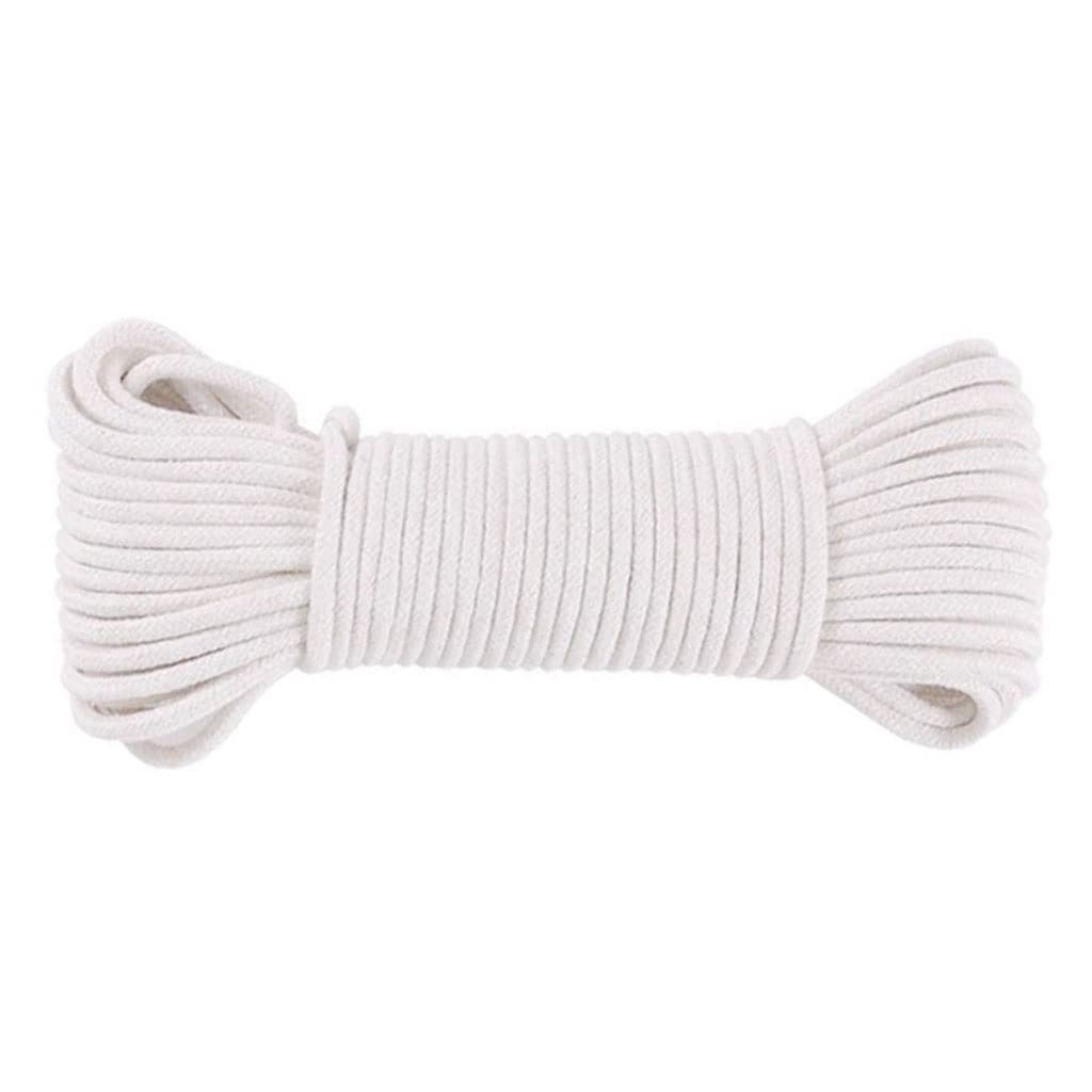 Self Watering Cotton Wick Cord - 4mm/6mm Drip Irrigation System for Potted Plants, Automatic Slow Release Watering for Indoor/Outdoor Garden Planters (10m Length, 6mm Diameter) - Perfect for Vacation Plant Care & Water Conservation