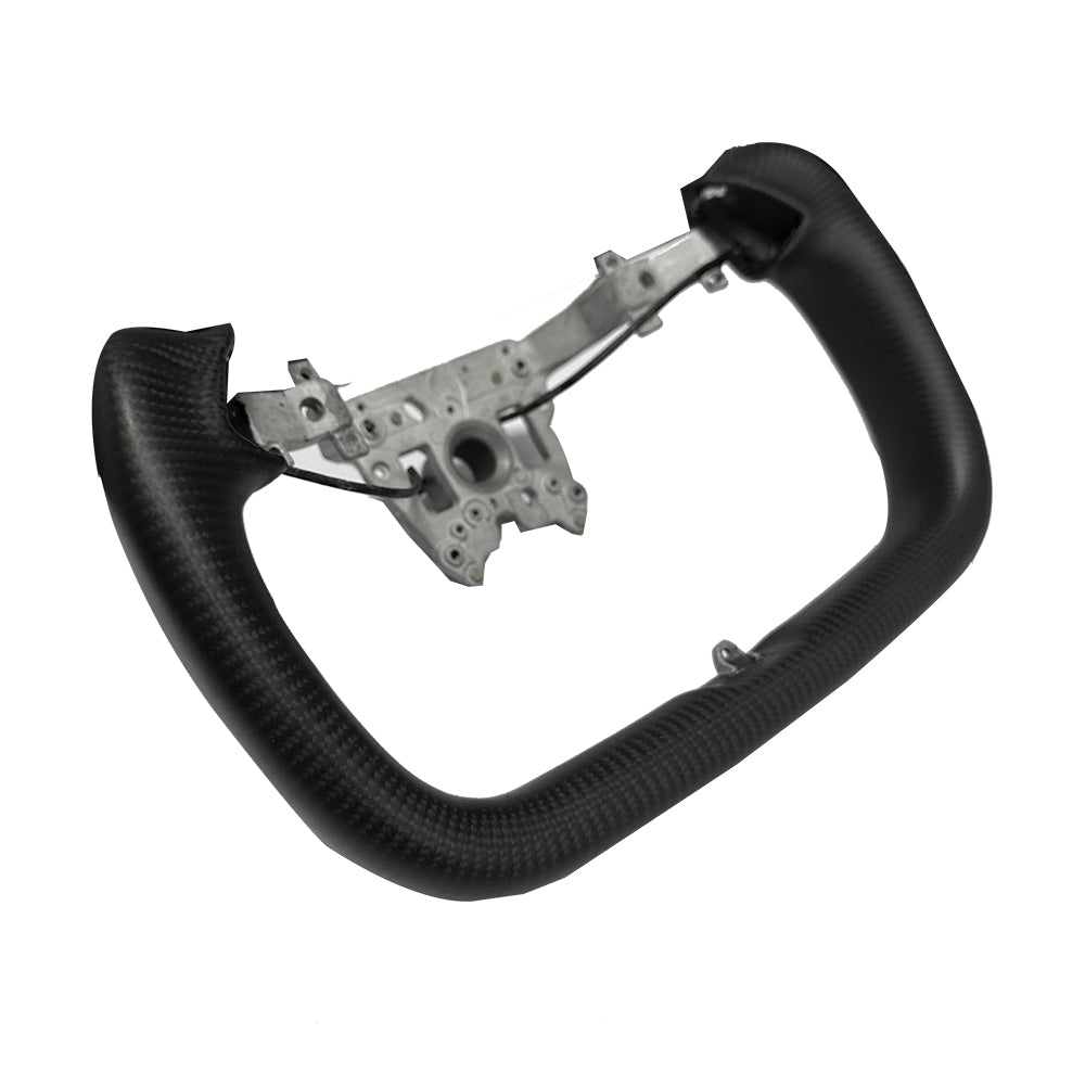 2024 Tesla Model 3 Highland Carbon Fiber Yoke Steering Wheel - Heated, OEM Upgrade by Yeslak | Premium Steering Wheel for Enhanced Driving Comfort & Performance | Perfect for Tesla Enthusiasts & Performance Upgrades