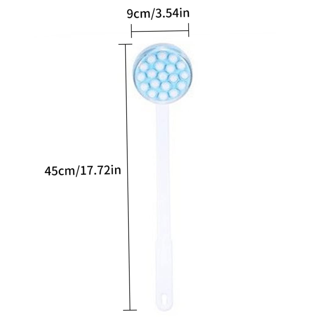 Long Handle Lotion Applicator & Back Massager Brush - Cream Scrubber for Shower & Spa, Body Lotion Applicator with Extended Handle for Hard-to-Reach Areas | Perfect for Back Care, Moisturizing & Exfoliation