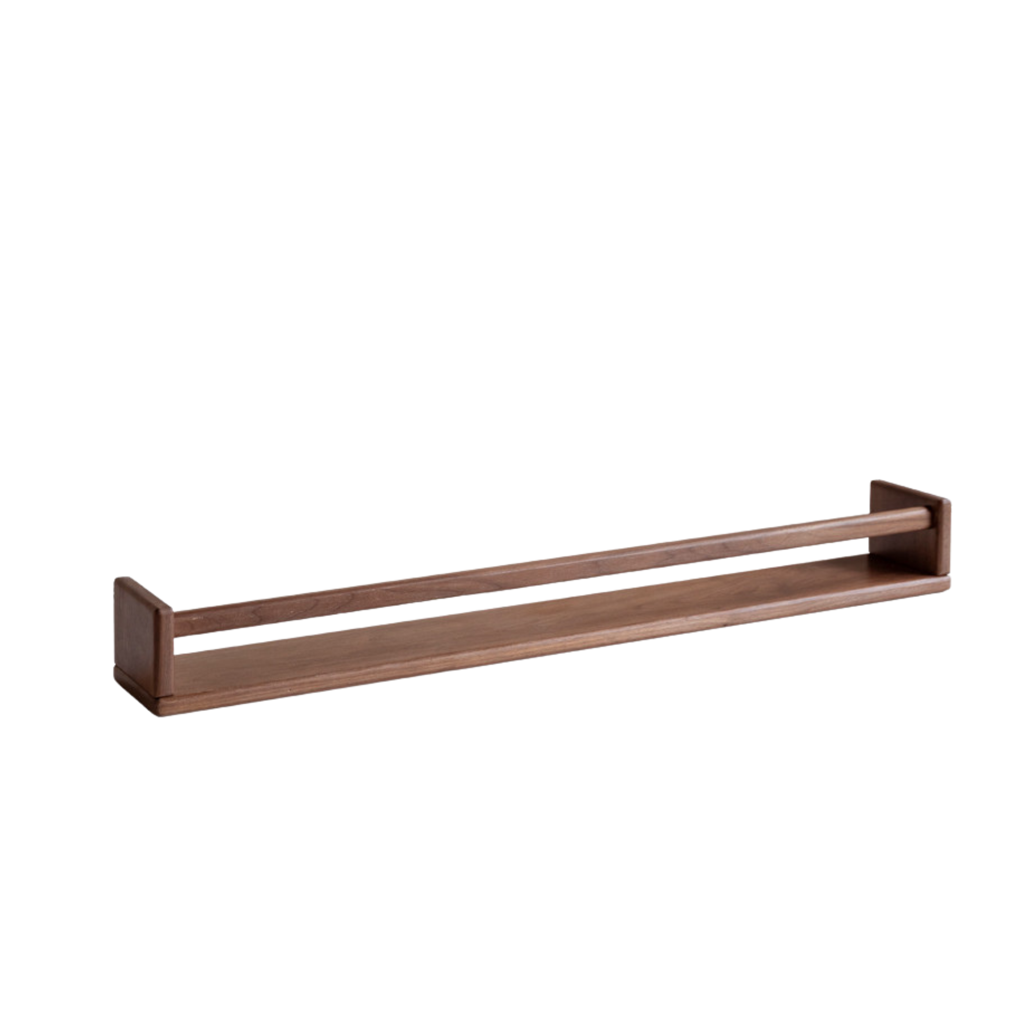 23.62x4.33x3.34 inch / 60x11x8.5сm / Rich Dark Walnut color /Black walnut Wall shelf