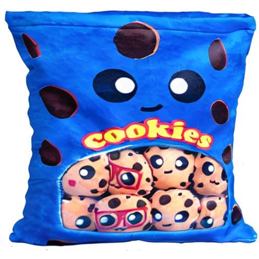 Super Soft Cute Animal Plush Pillow & 8 Mini Dolls Set - Cartoon Cookie Snack Plush Toy Gift for Kids, Girls, Boys (Birthday Present, Home Decor, Bedroom Cuddle Companion)