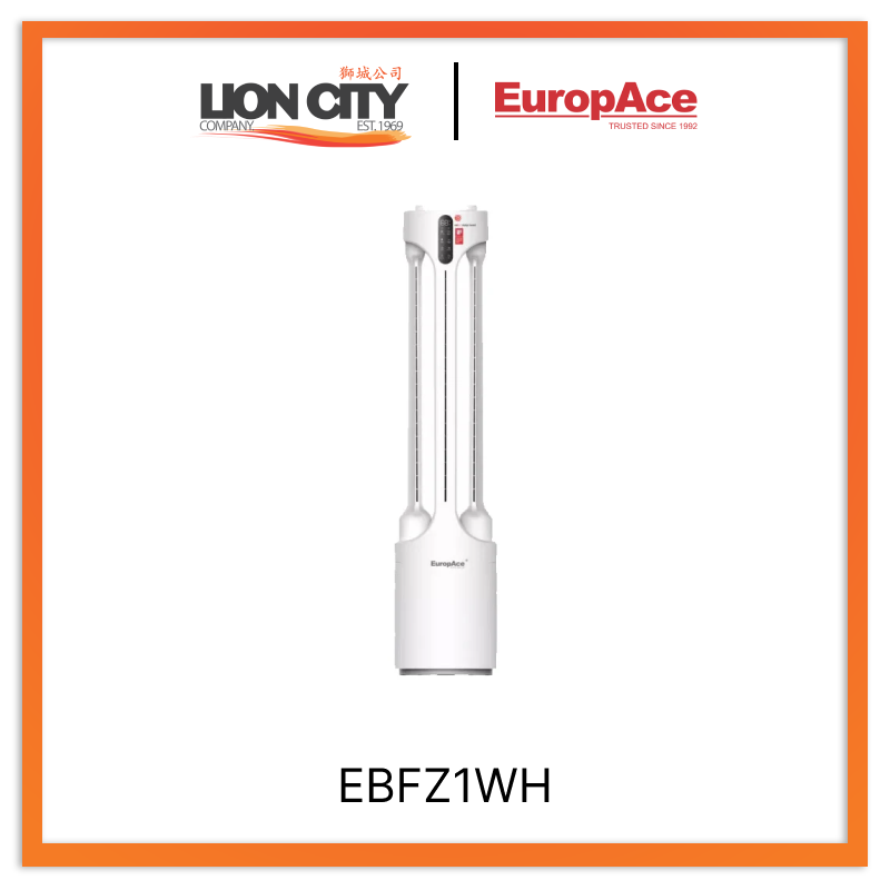 Europace EBFZ1WH Dual Wings Bladeless Fan with Air Purifier - Quiet Cooling for Home, Office & Bedroom - Energy Efficient Air Circulation & Purification