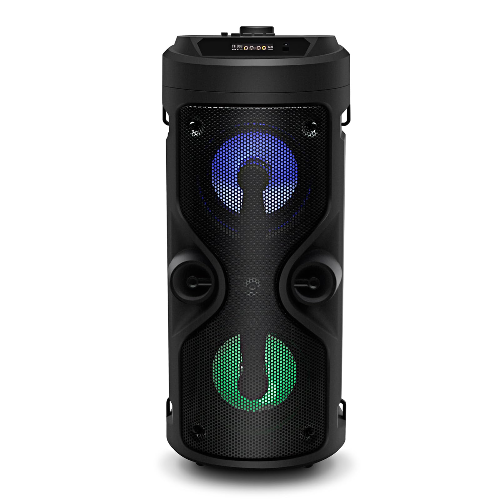 Adnmroku Portable Bluetooth Speakers with Subwoofer, Wireless Outdoor Speakers with Carrying Strap & Remote Control, Perfect for Camping, Parties, and Outdoor Adventures
