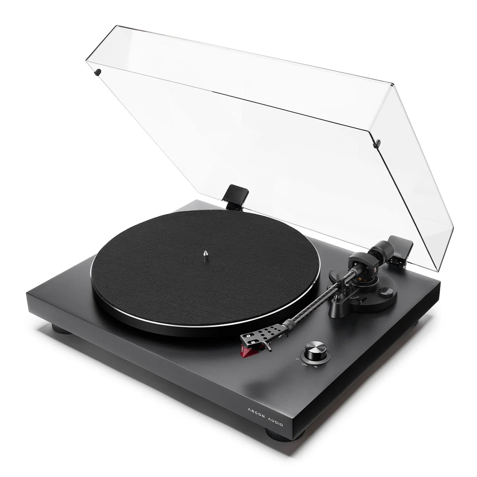 Argon TT 3 Plus Professional Vinyl Record Player - High-Fidelity Turntable with Bluetooth & USB | Perfect for Home Audio, DJing & Vinyl Collection (Black)