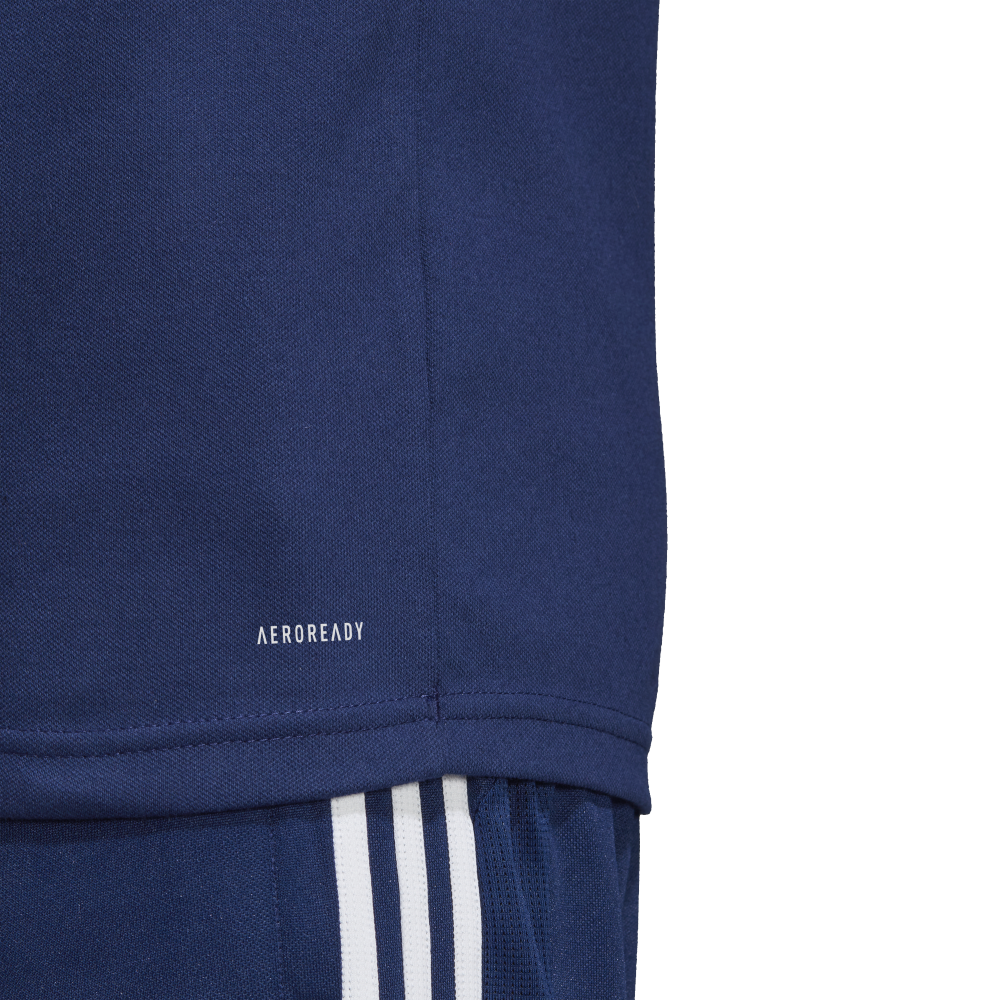 Adidas Tiro 19 Men's Training Polo Shirt - Dark Blue/Blue White - Moisture Wicking Performance Top for Soccer, Gym & Casual Wear