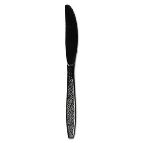 SCCGDR6KN - Solo GDR6KN Black Bulk Disposable Plastic Knives - Perfect for Parties, Catering, and Outdoor Events