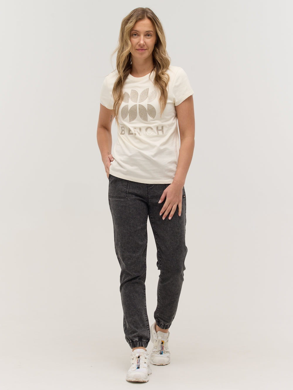 Eco-Friendly Denim Joggers for Women - Sustainable Stretch Comfort Pants - Perfect for Casual Wear, Yoga & Lounge