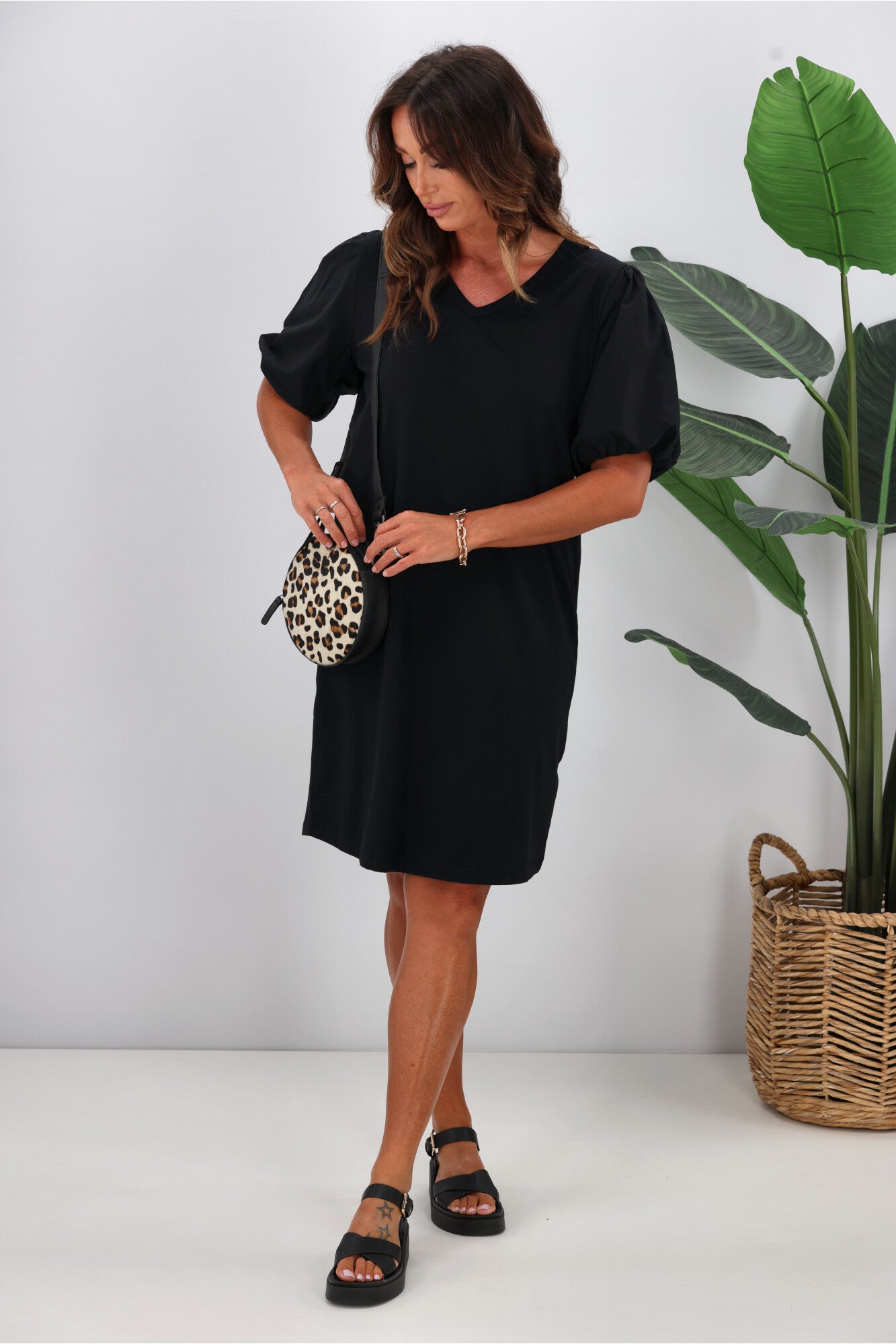 Elm Joy Women's Black Dress - Elegant & Comfortable for Casual Wear, Office, Parties & Special Occasions