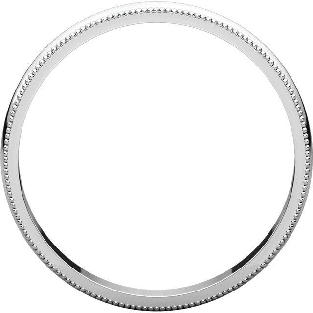 14K Gold 3mm Lightweight Milgrain Wedding Band for Women - Elegant & Durable Ring for Engagement, Anniversary, and Everyday Wear