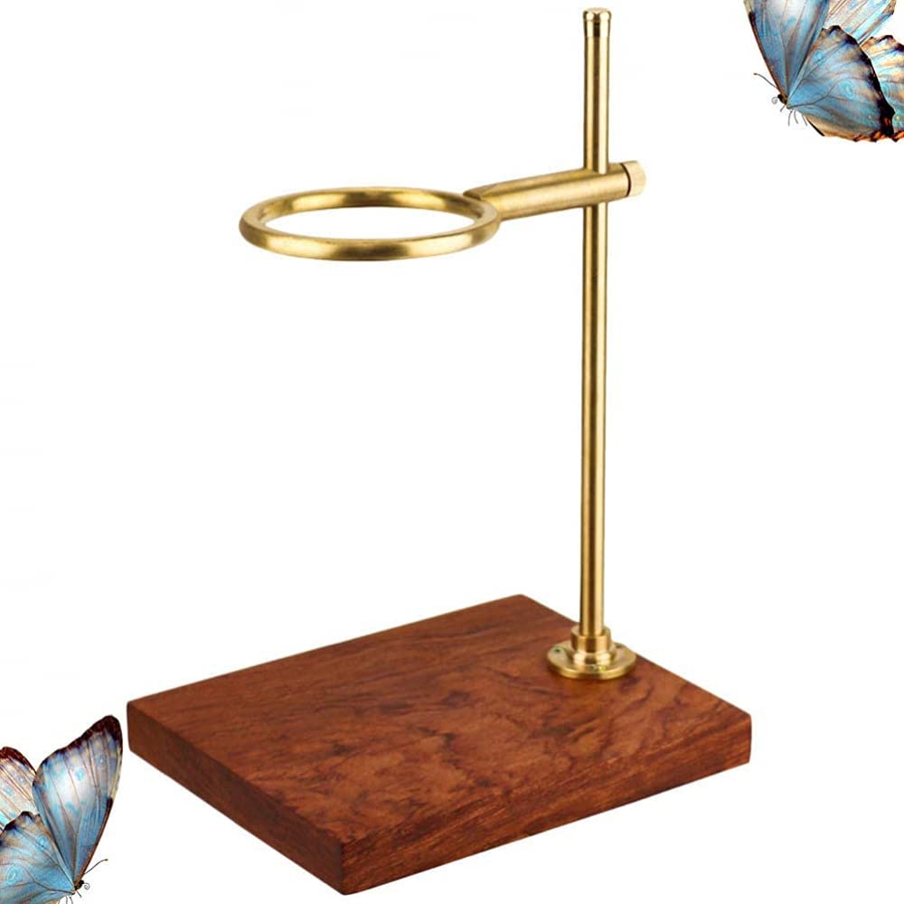 Adjustable Coffee Dripper Holder - Manual Wooden Filter Cup Stand with Light Brown Gold Finish | Perfect for Pour Over Coffee, Chemex & Drip Brewing at Home or Cafe