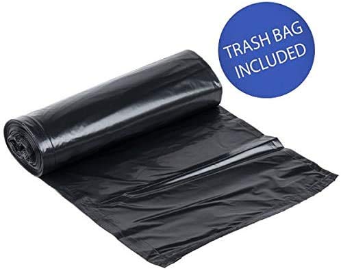 PRO&Family 75 Qt (19 Gallon) Black Square Touchless Trash Can with Trash Bags - Kitchen, Office, Bathroom Waste Bin & Recycling Container for Home & Commercial Use
