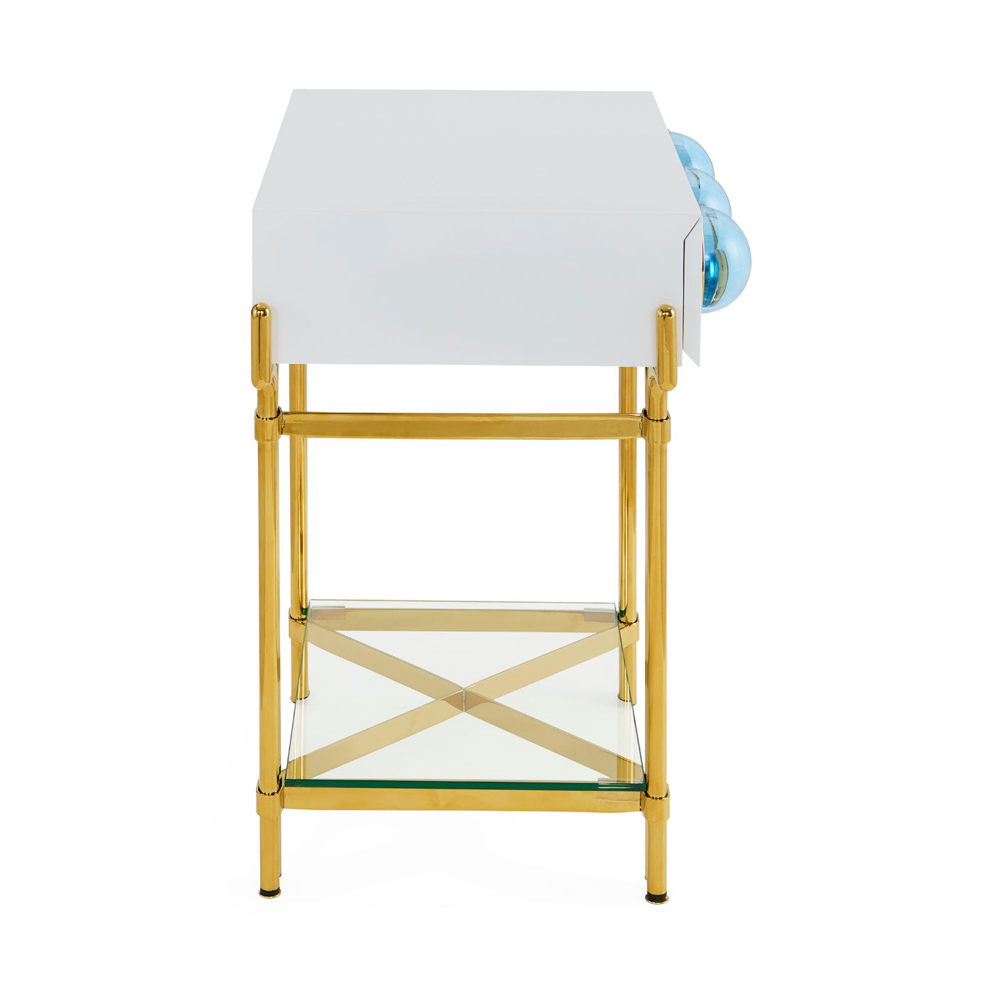 Globo Modern Side Table Set of 2 - Small End Tables for Living Room, Bedroom, Office - Nightstand & Accent Furniture with Sturdy Metal Frame - Perfect for Home Decor, Apartment Essentials & Small Spaces