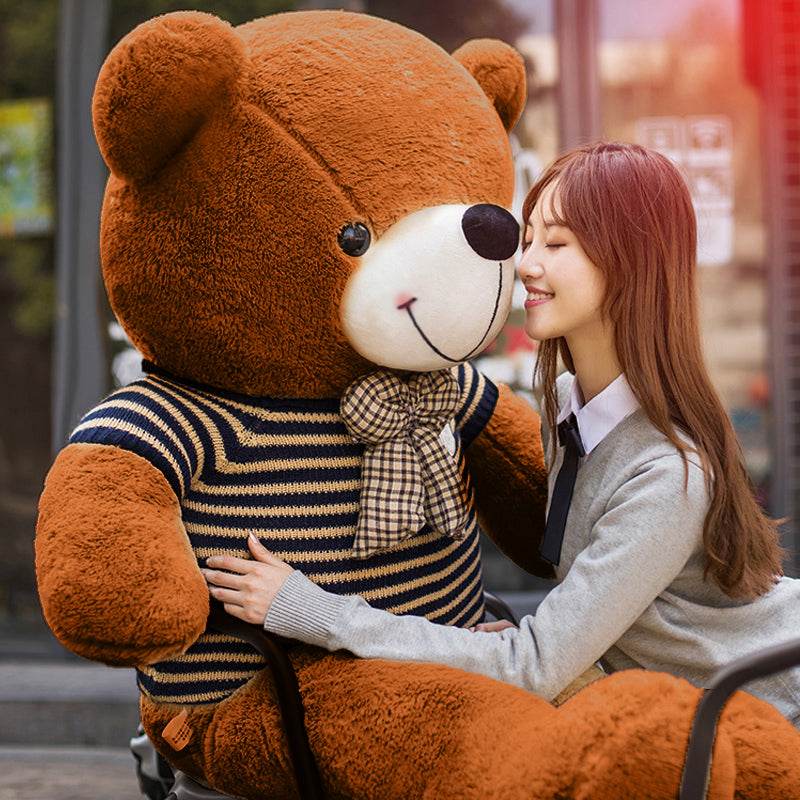 4ft Giant Brown Teddy Bear - Extra Large Soft Plush Stuffed Animal for Kids, Adults, Gifts, Nursery Decor, and Cuddling | Perfect for Bedroom, Living Room, and Photo Props
