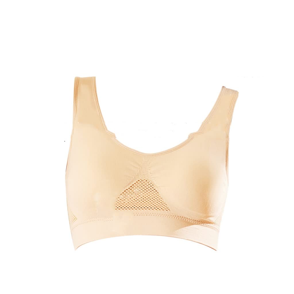 Plus Size Wireless Seamless Cotton Bra for Women - Comfortable No Underwire Push Up Bra with Padded Straps (Color: A, Size: L) - Perfect for Everyday Wear, Yoga & Lounge