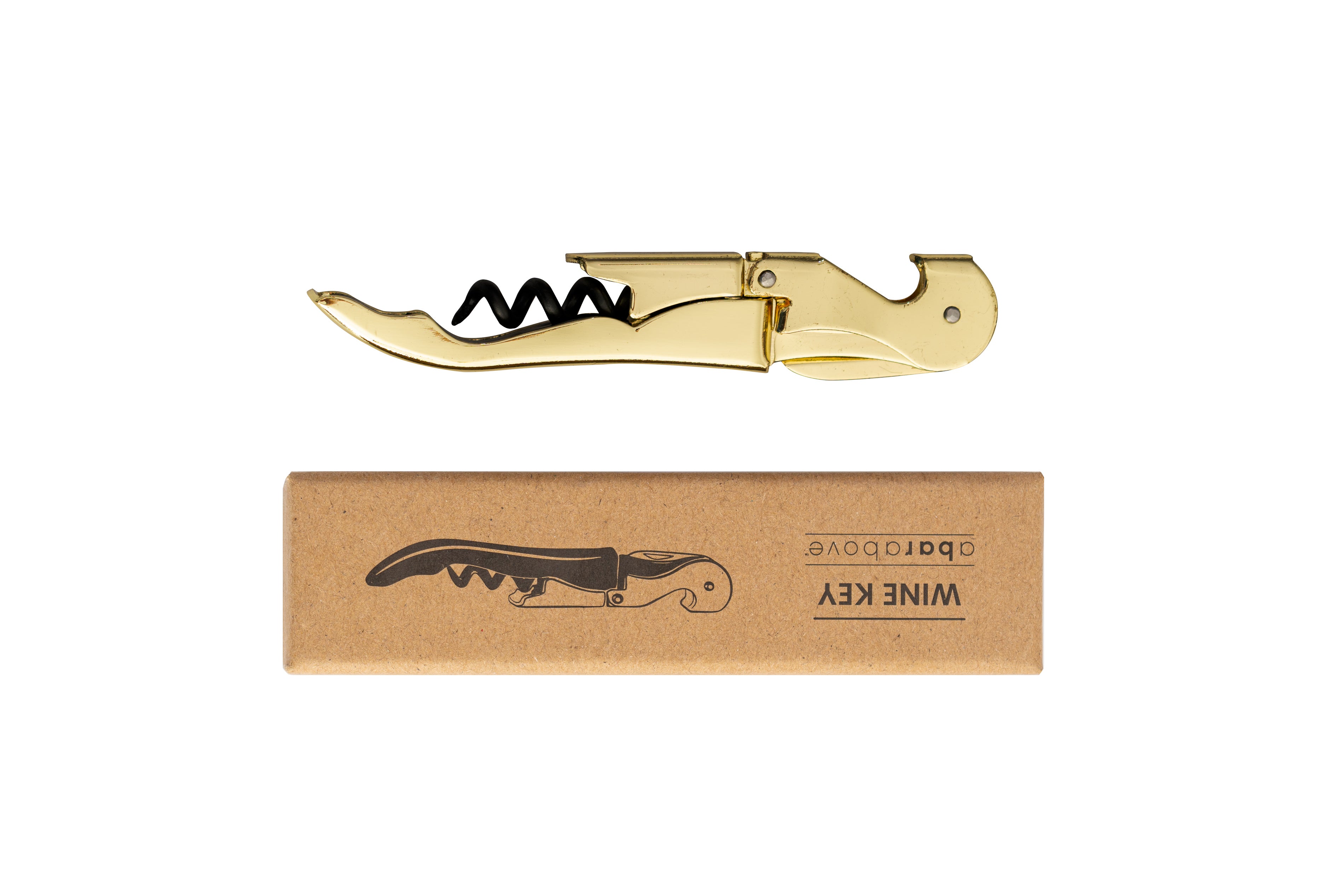 Premium Gold Wine Bottle Opener - Corkscrew with Foil Cutter for Easy Opening - Perfect for Wine Lovers, Dinner Parties & Gifts