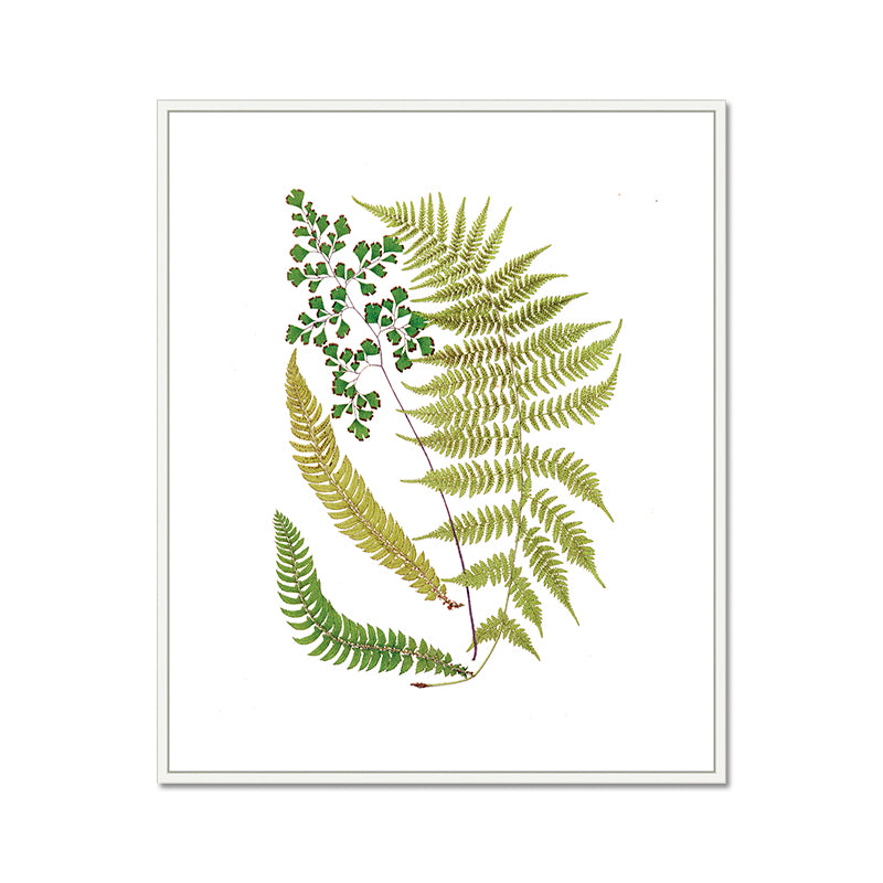 Green Leaves Canvas Print - Modern Plant Art with Floater Frame - Perfect for Living Room, Bedroom & Office Wall Decor