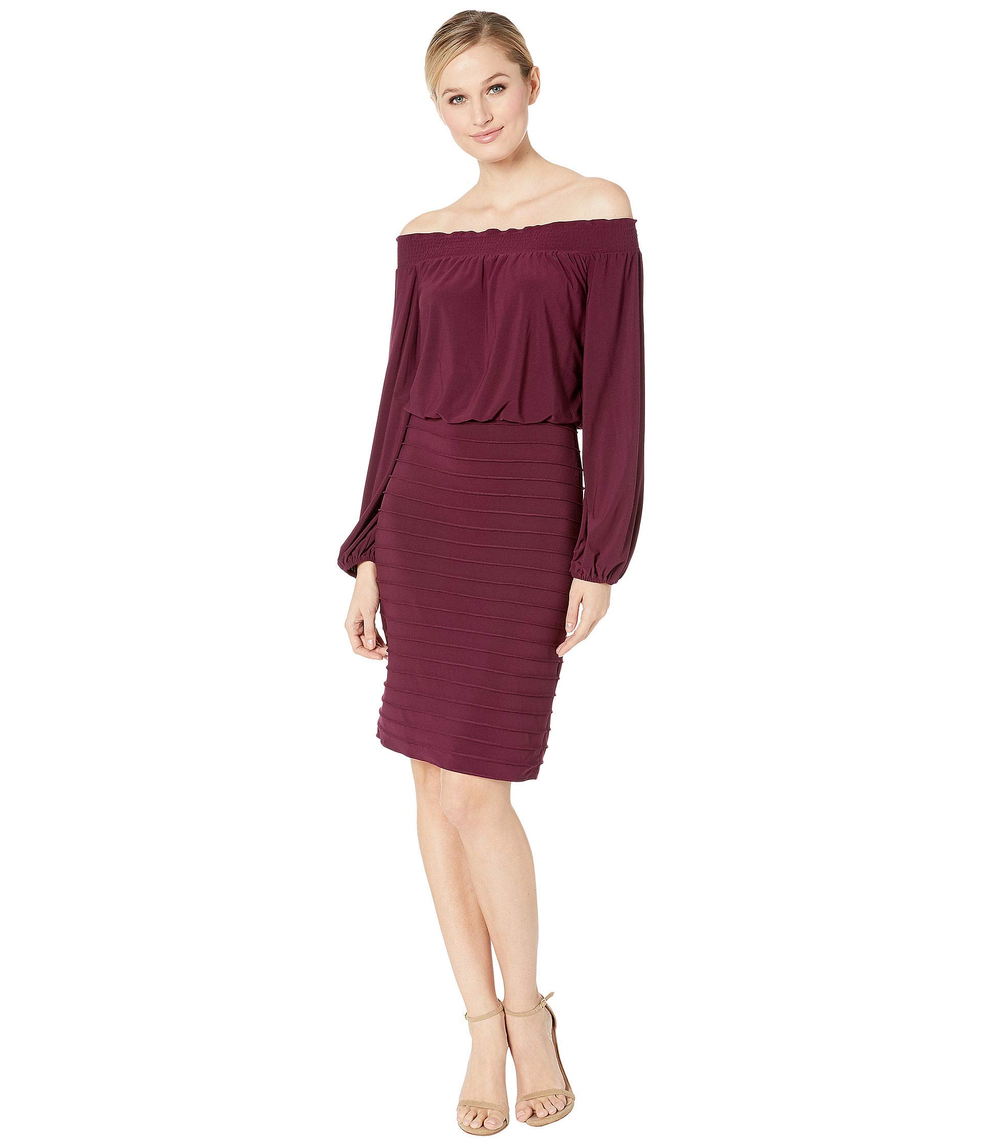 Adrianna Papell Women's Elegant Jersey Smocked & Pintucked Dress - Perfect for Weddings, Parties & Special Occasions