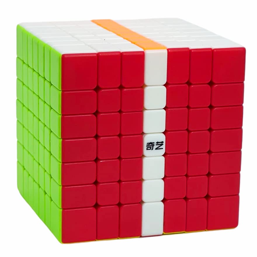 QY Toys 7x7 Speed Cube Puzzle - Professional Stickerless Magic Cube for Adults & Kids - Smooth Turning Brain Teaser Game for Speedcubing, STEM Learning & Stress Relief