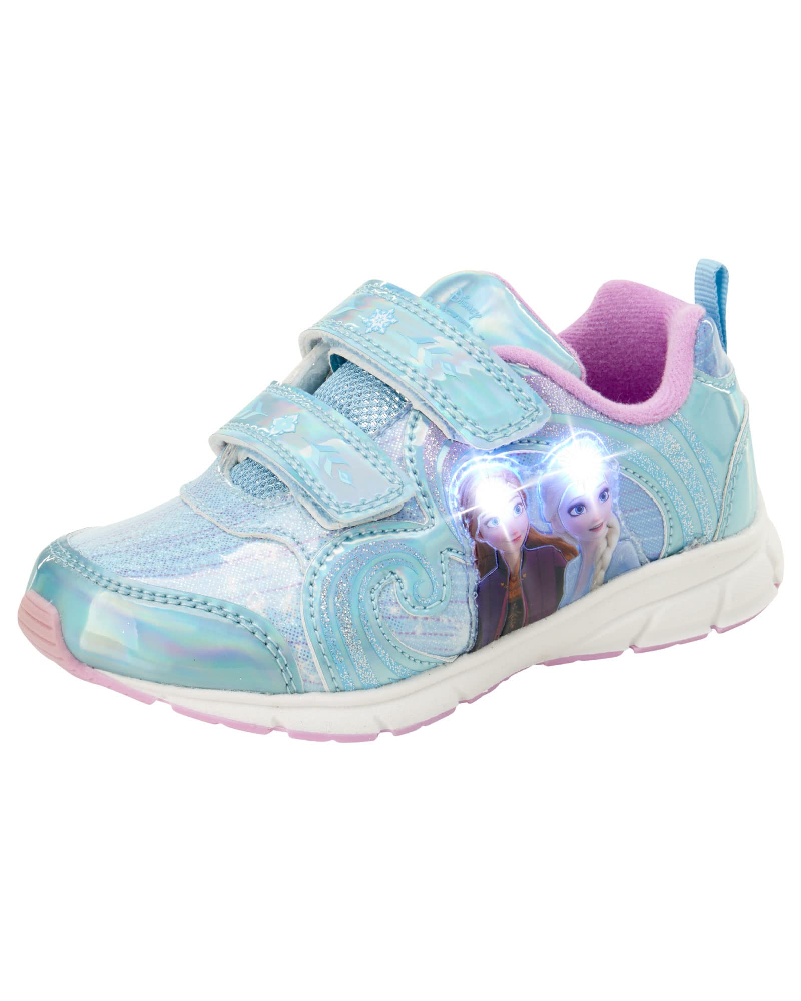 Disney Frozen Girls' Light-Up Sneakers - No-Tie Running Shoes for Toddlers & Little Girls - Perfect for Playtime, School & Outdoor Activities