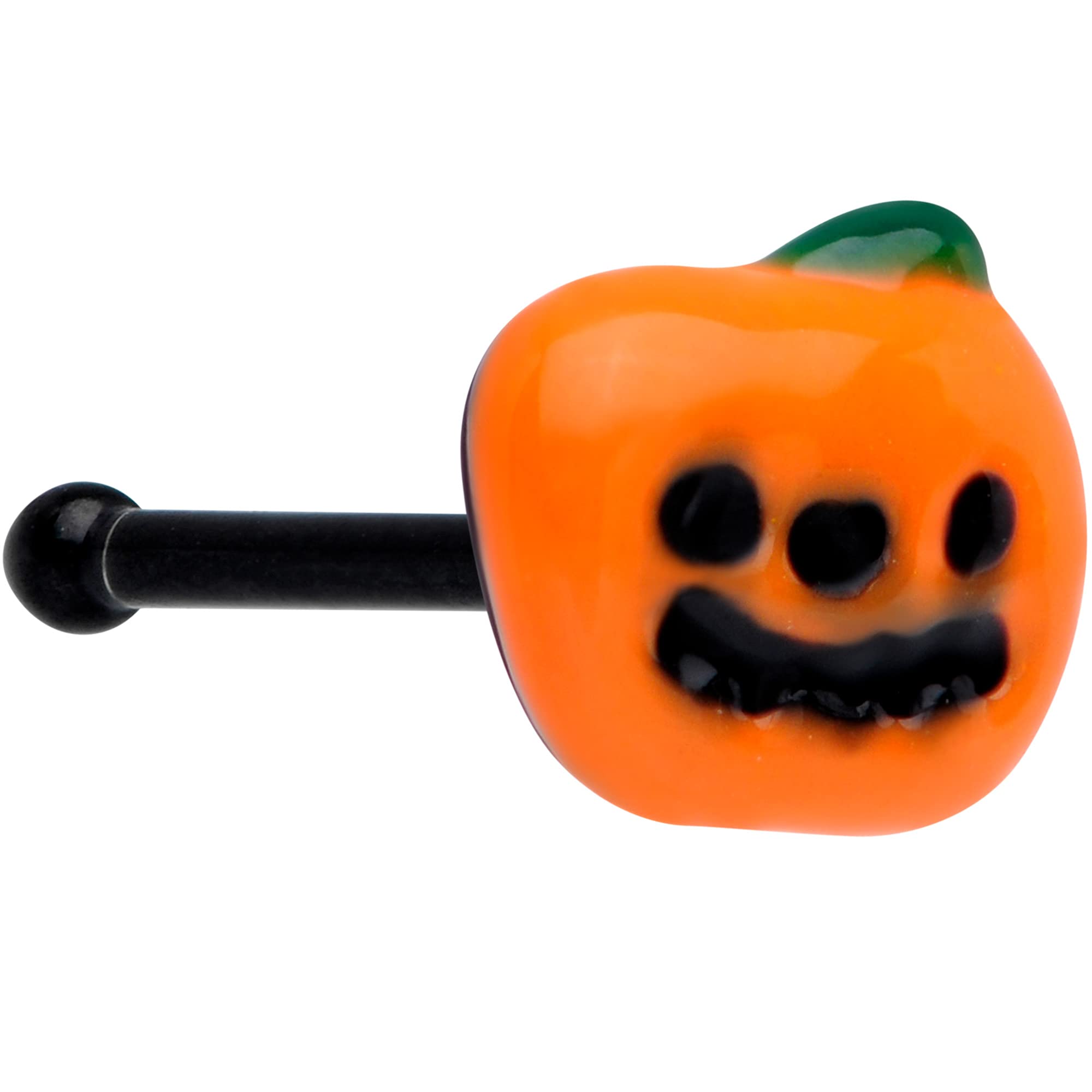 20G 6mm PVD Steel Pumpkin Nose Ring - Body Candy Women's Nose Stud & Nose Bone Piercing Jewelry (1/4
