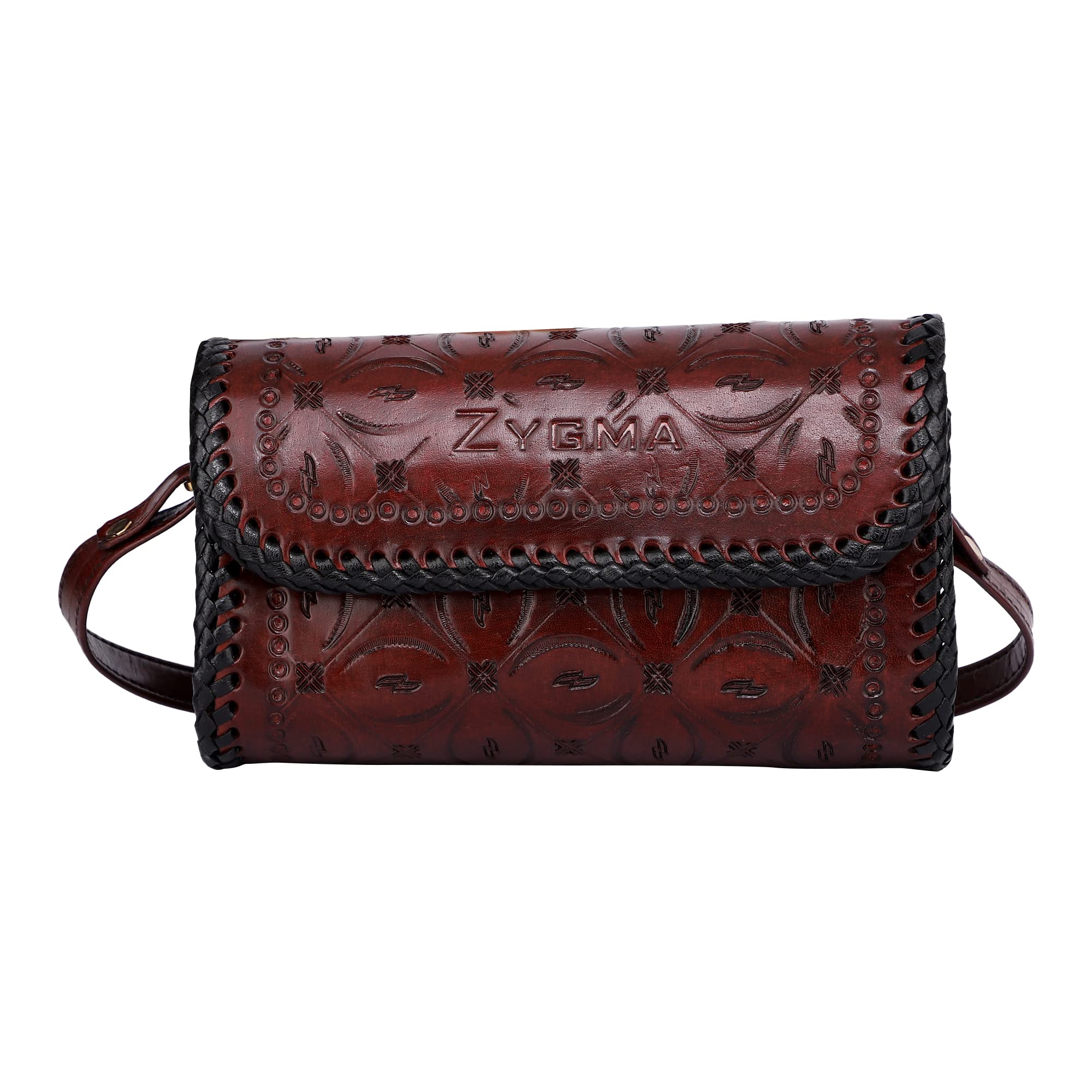 Zygma Genuine Leather Crossbody Bag for Women - Handmade Stylish Sling Purse with Adjustable Strap, Perfect Gift for Mom, Sister & Friend | Everyday Use, Work, Travel & Date Night